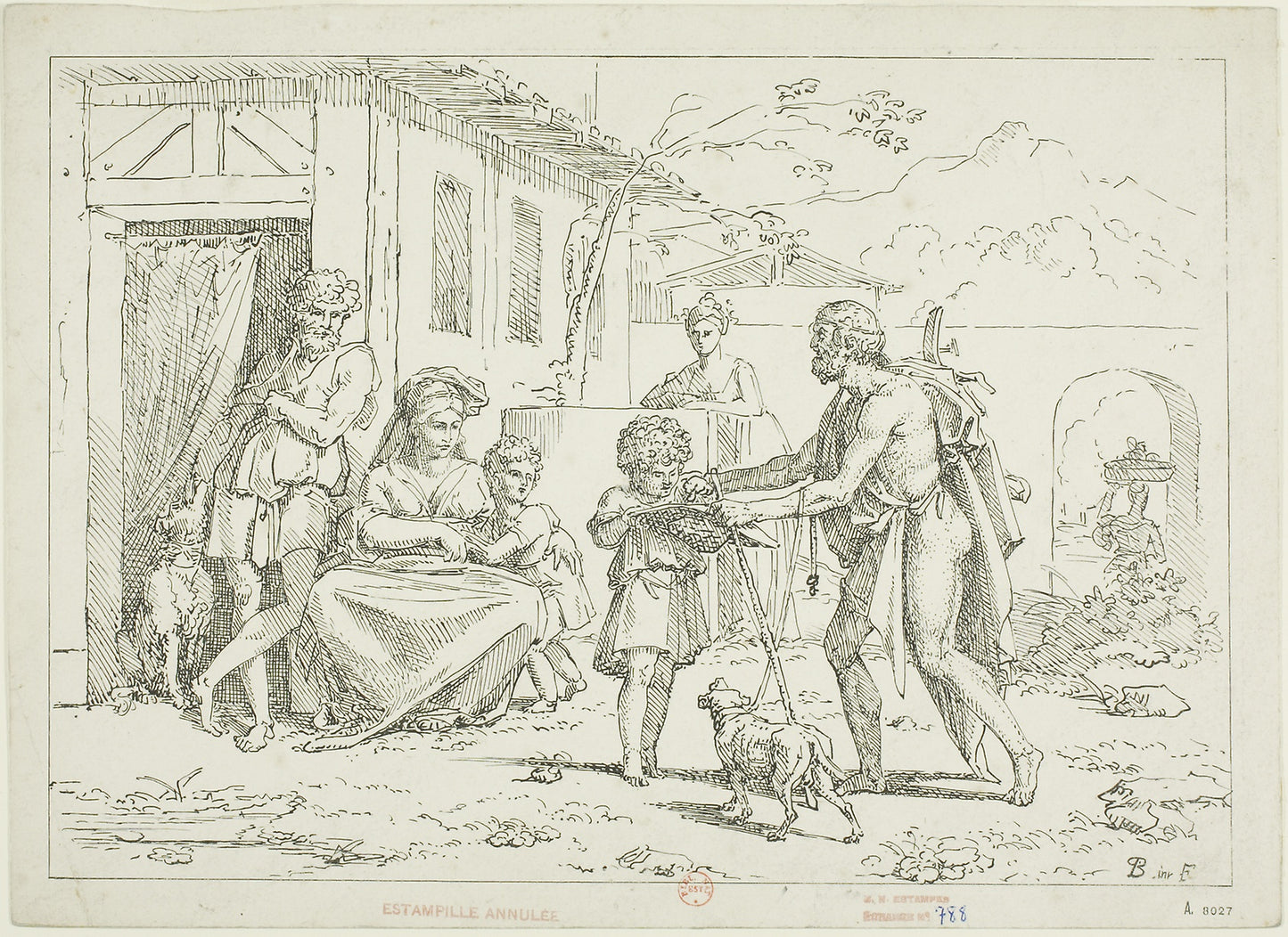 Homer - Pierre Nolasque Bergeret, Poster Print Wall Art