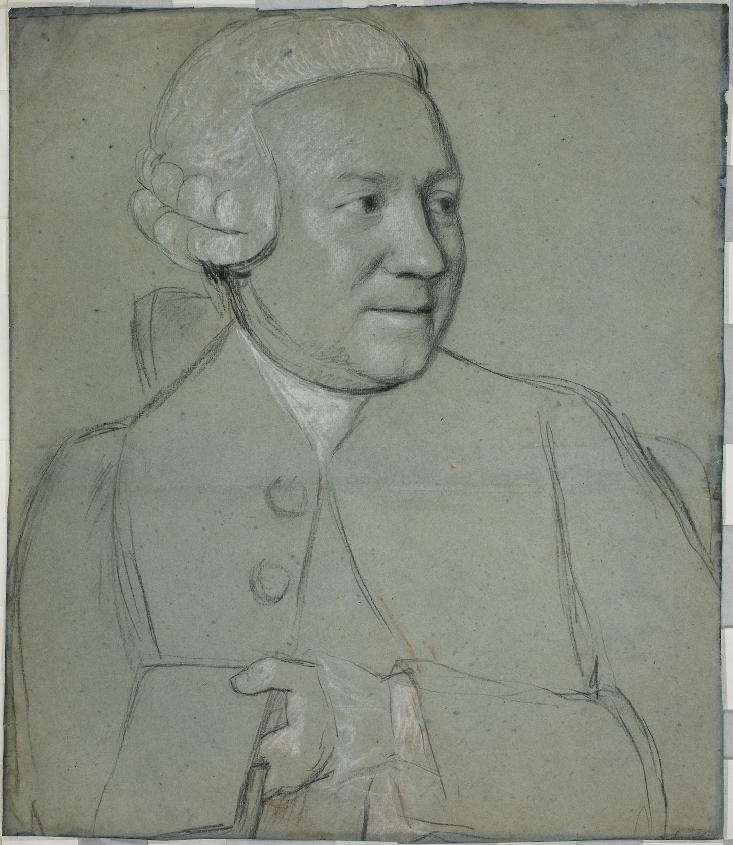 Portrait of a Man Holding a Book, Turned to the Right - Jean Etienne Liotard, Poster Print Wall Art