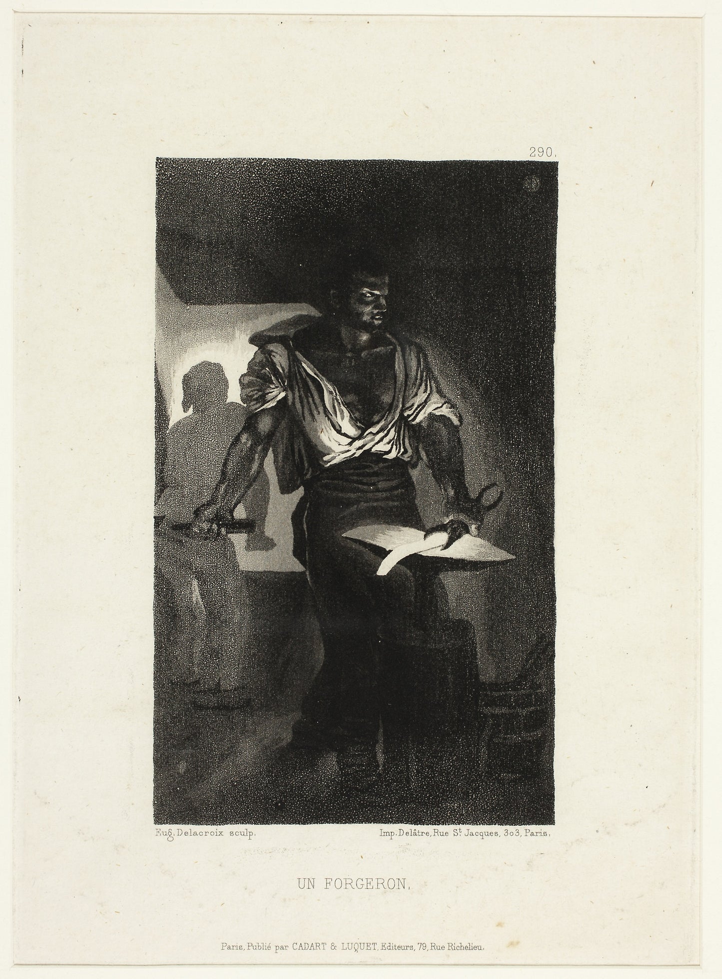 The Blacksmith - Eugène Delacroix, Poster Print Wall Art
