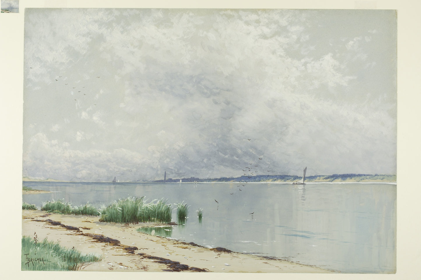 Reflected Reeds - Alfred Thompson Bricher, Poster Print Wall Art