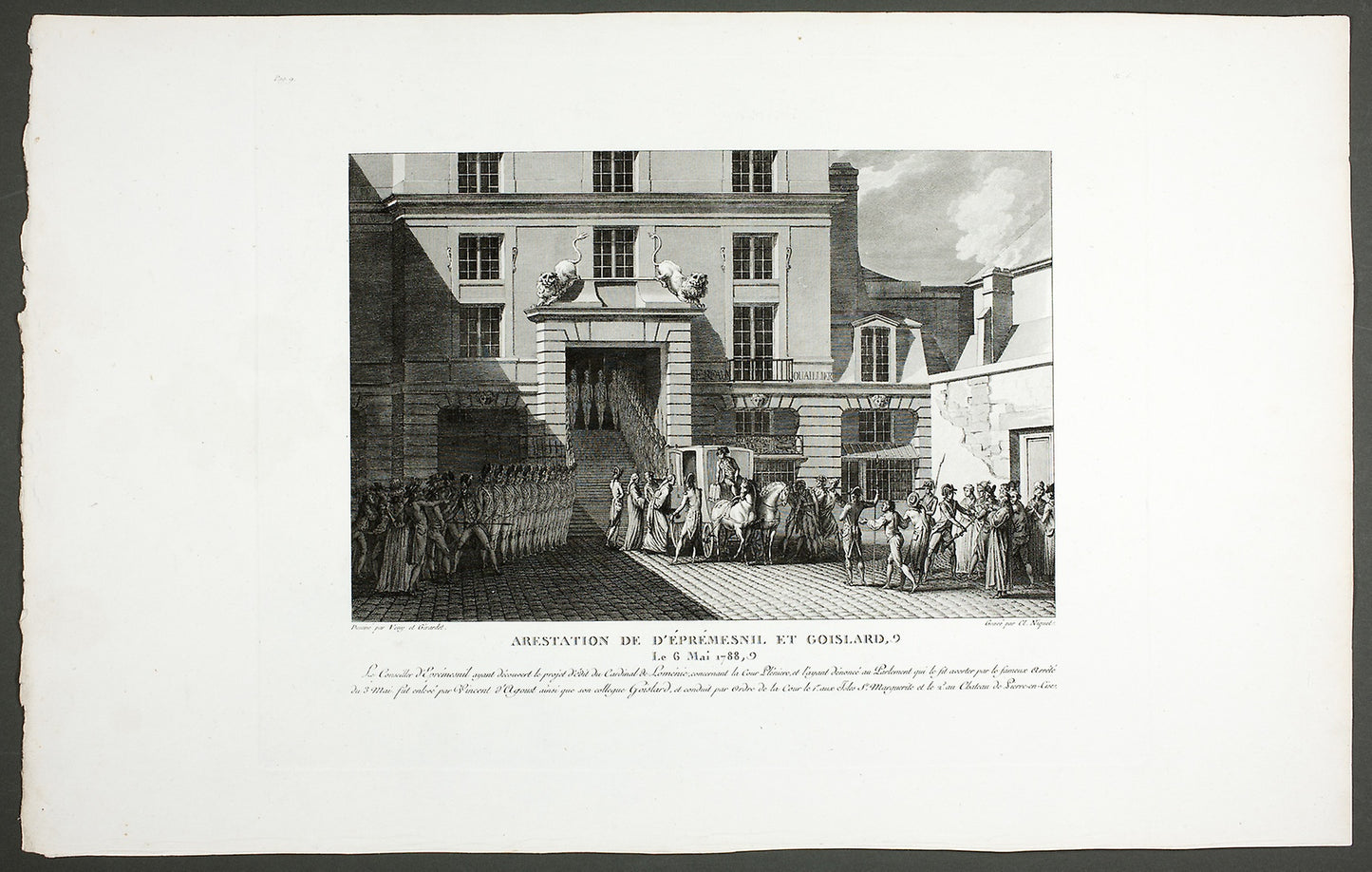 The Arrest of Éprémesnil and Goislard - Claude Niquet (French, c. 1770-1831), Poster Print Wall Art