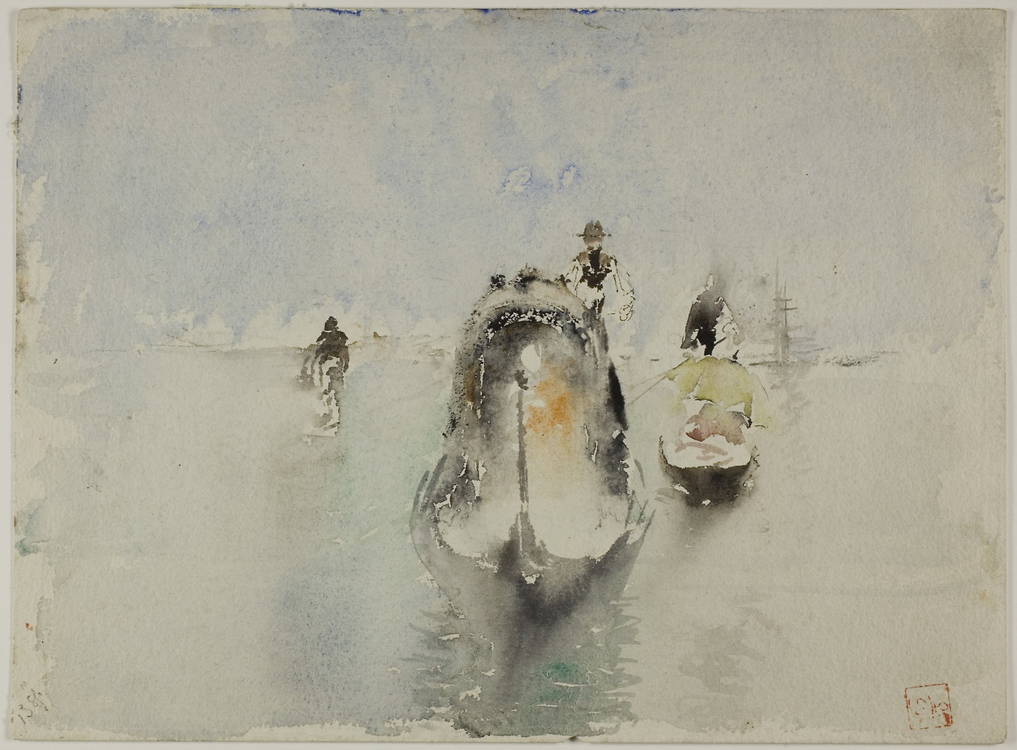 Gondolas, Grand Canal, Venice - Robert Frederick Blum, Poster Print Wall Art