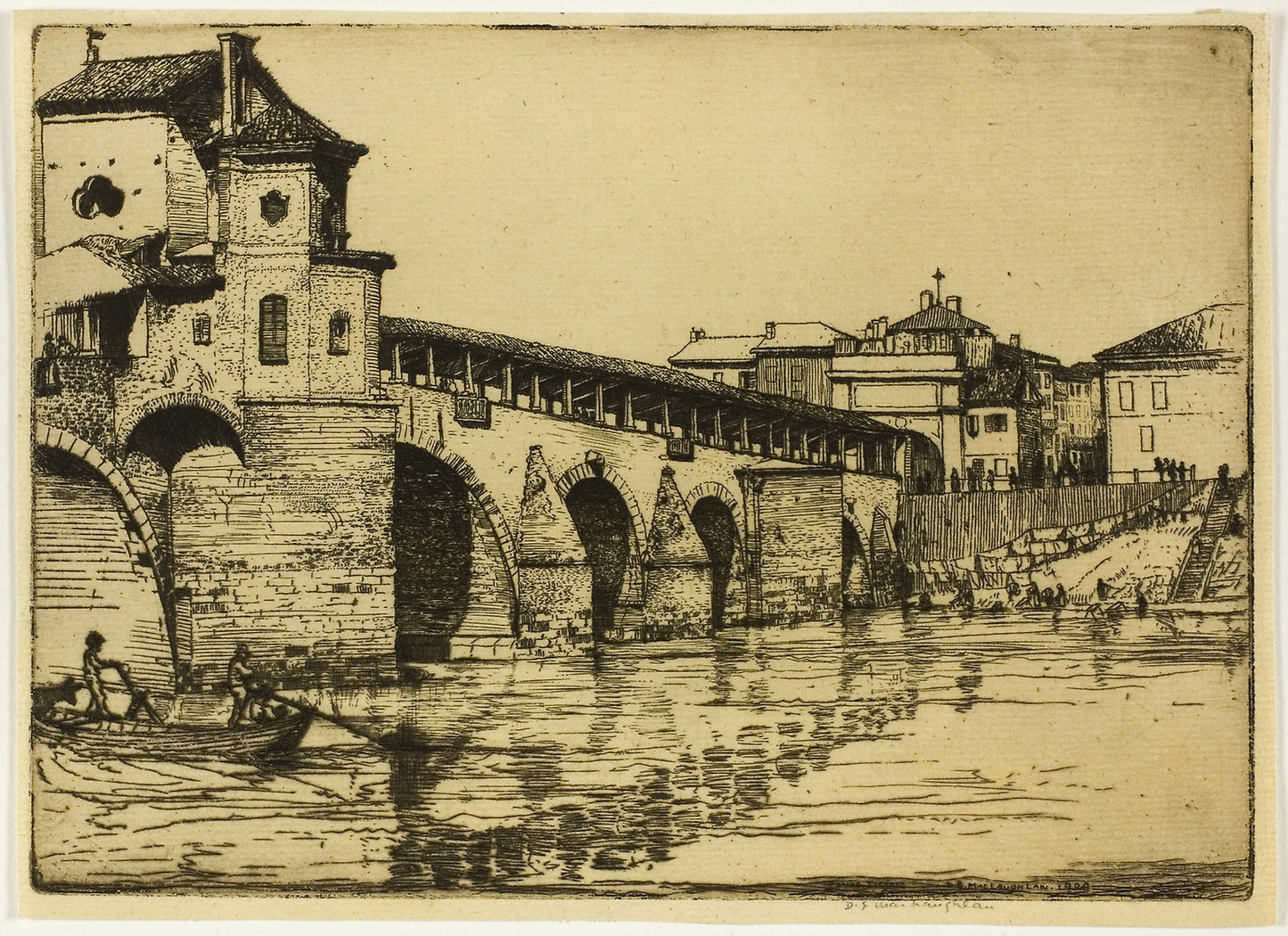 Ponte Ticino, Pavia - Donald Shaw MacLaughlan, Poster Print Wall Art