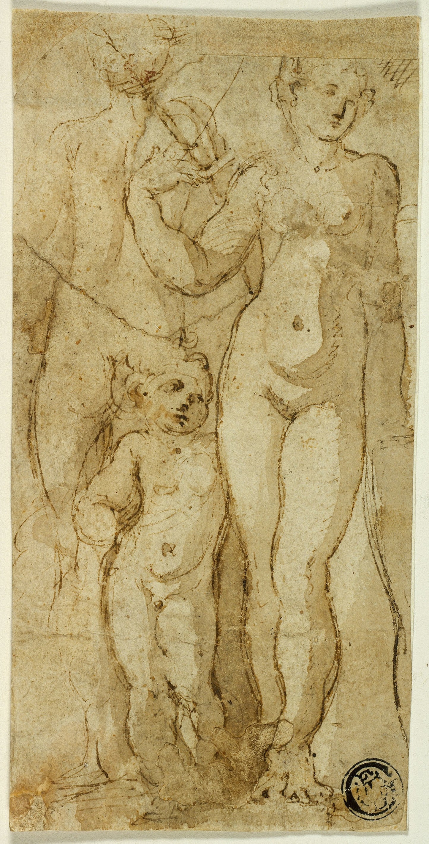 Venus and Cupid - Circle of Francesco Mazzola, called Parmigianino, Poster Print Wall Art