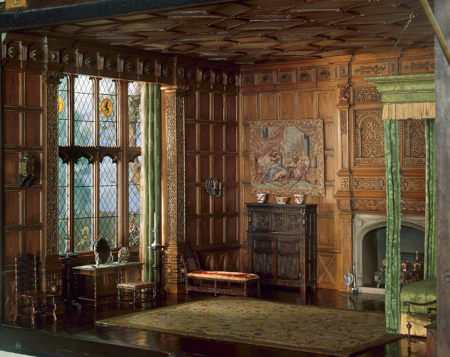 E-2 - English Bedchamber of the Jacobean or Stuart Period, 1603-88 - Mrs. James Ward Thorne, Poster Print Wall Art