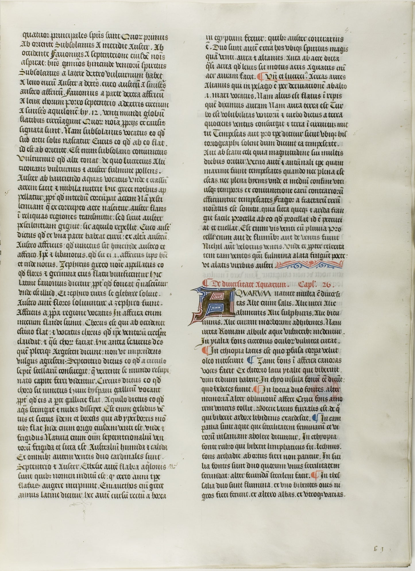 Folio Nine from Burchard of Sion's De locis ac mirabilibus mundi, or an Illuminated Geography: French (Paris), Poster Print Wall Art