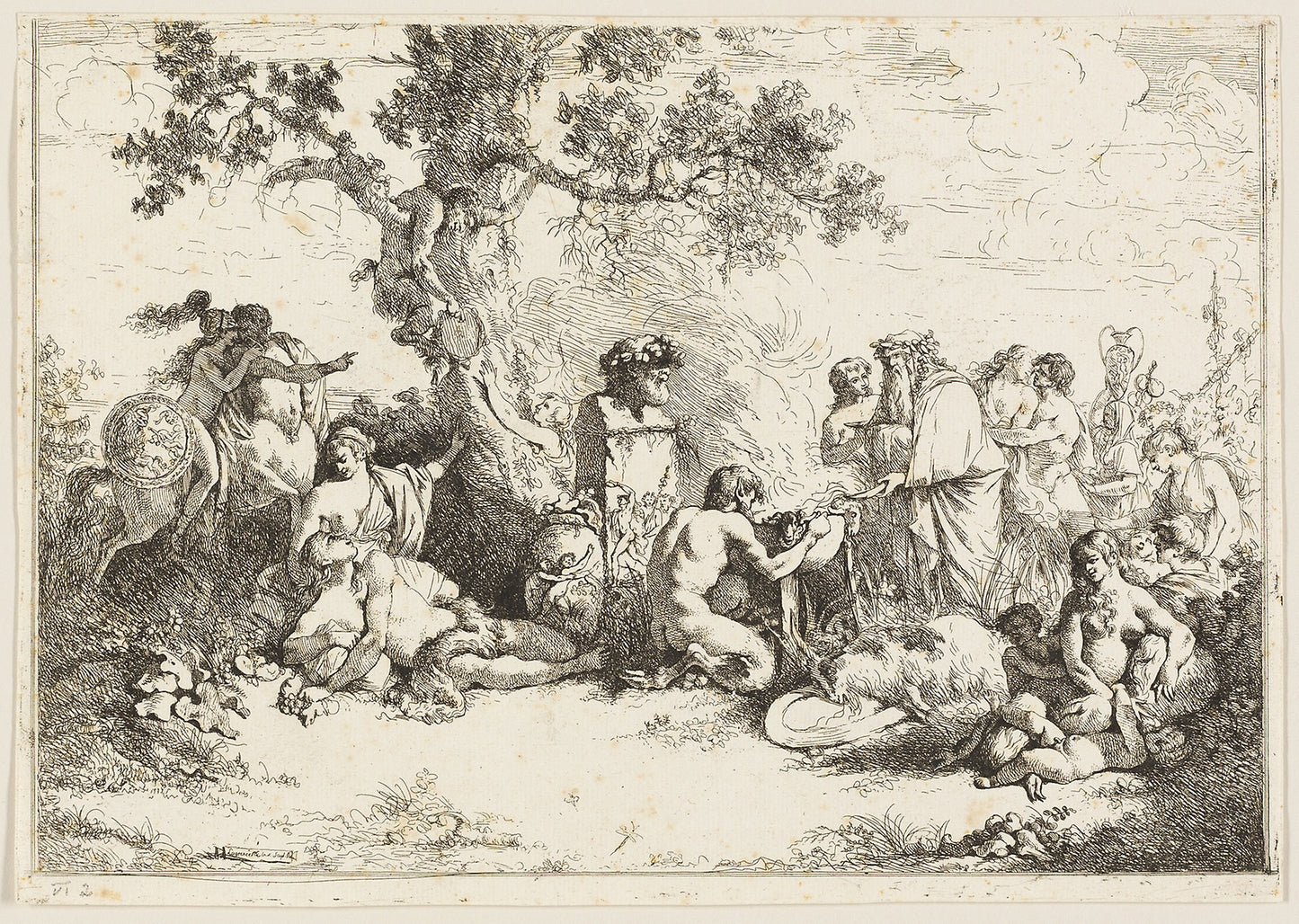 Sacrifice to the God Pan - Jean-Jacques Lagrenée, Poster Print Wall Art