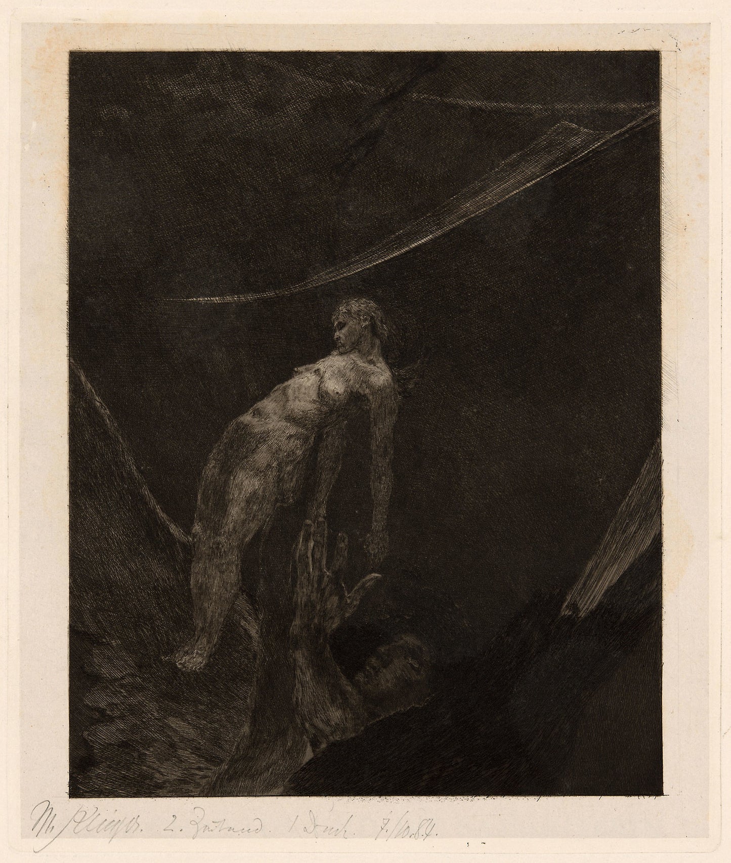 Back into Nothingness, plate fifteen from A Life - Max Klinger (German, 1857-1920), Poster Print Wall Art