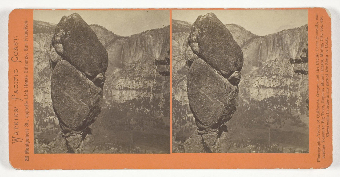 Agassiz Column from Glacier Point Trail, Yosemite - Carleton Watkins, Poster Print Wall Art