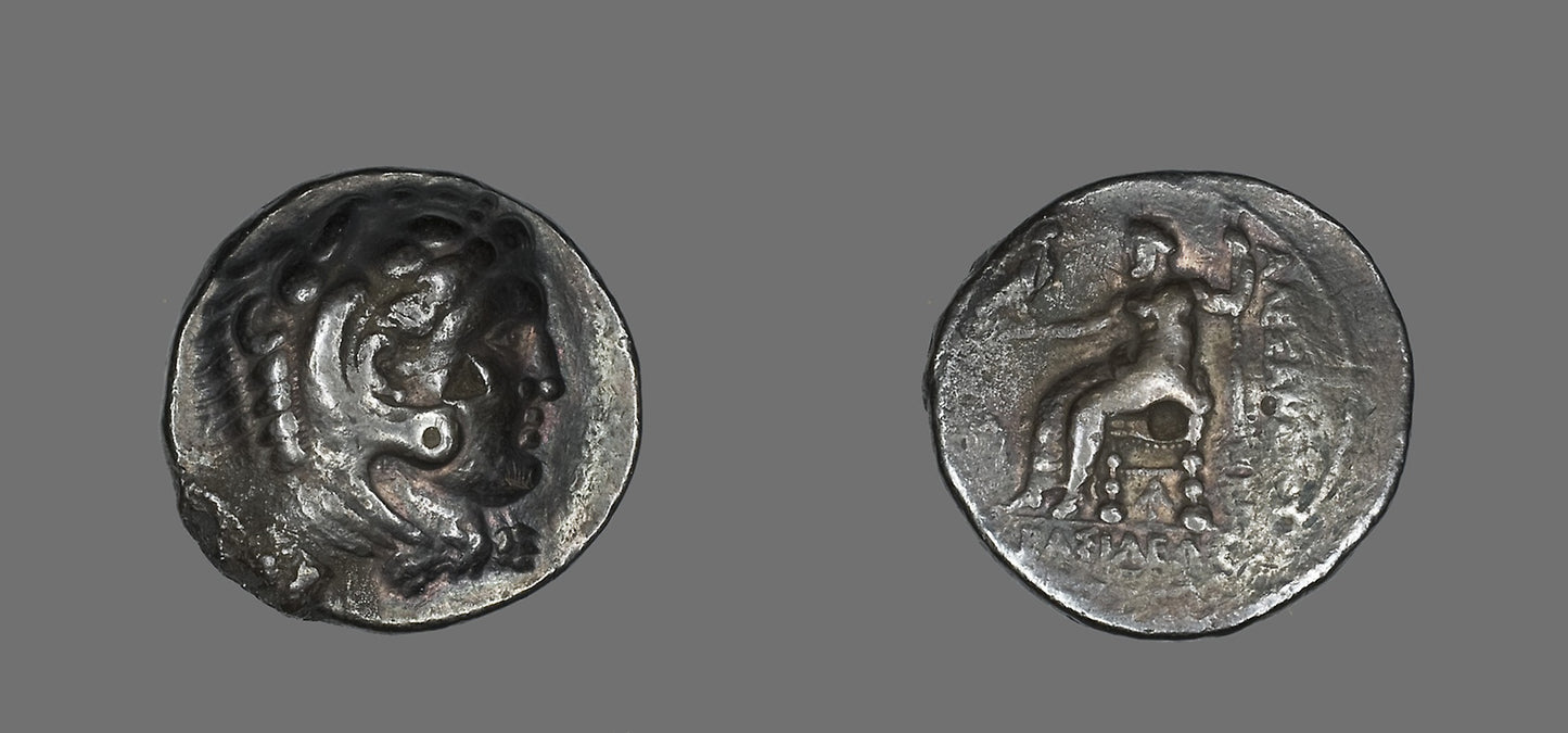 Tetradrachm (Coin) Portraying Alexander the Great - Roman or Greek, Poster Print Wall Art
