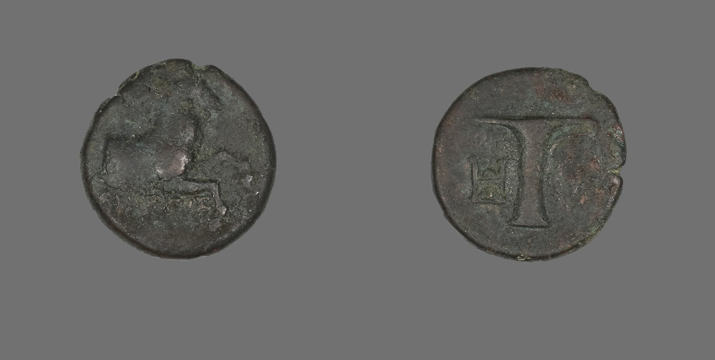 Coin Depicting a Horse - Greek, Poster Print Wall Art