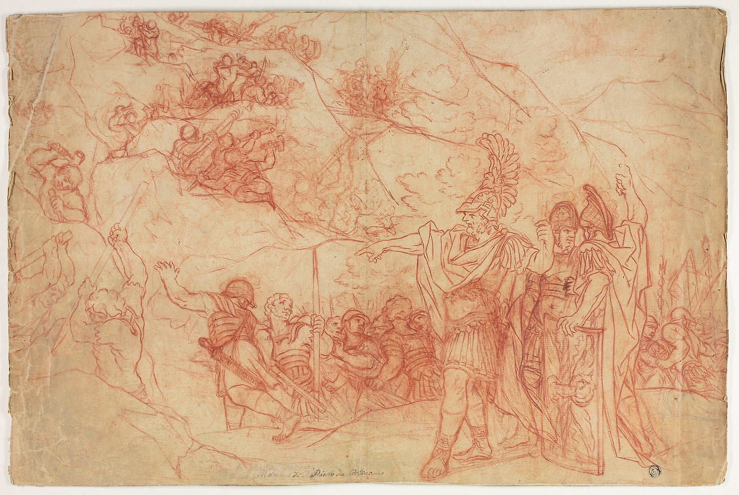 Roman Commander Ordering Attack - After Pietro da Cortona, Poster Print Wall Art