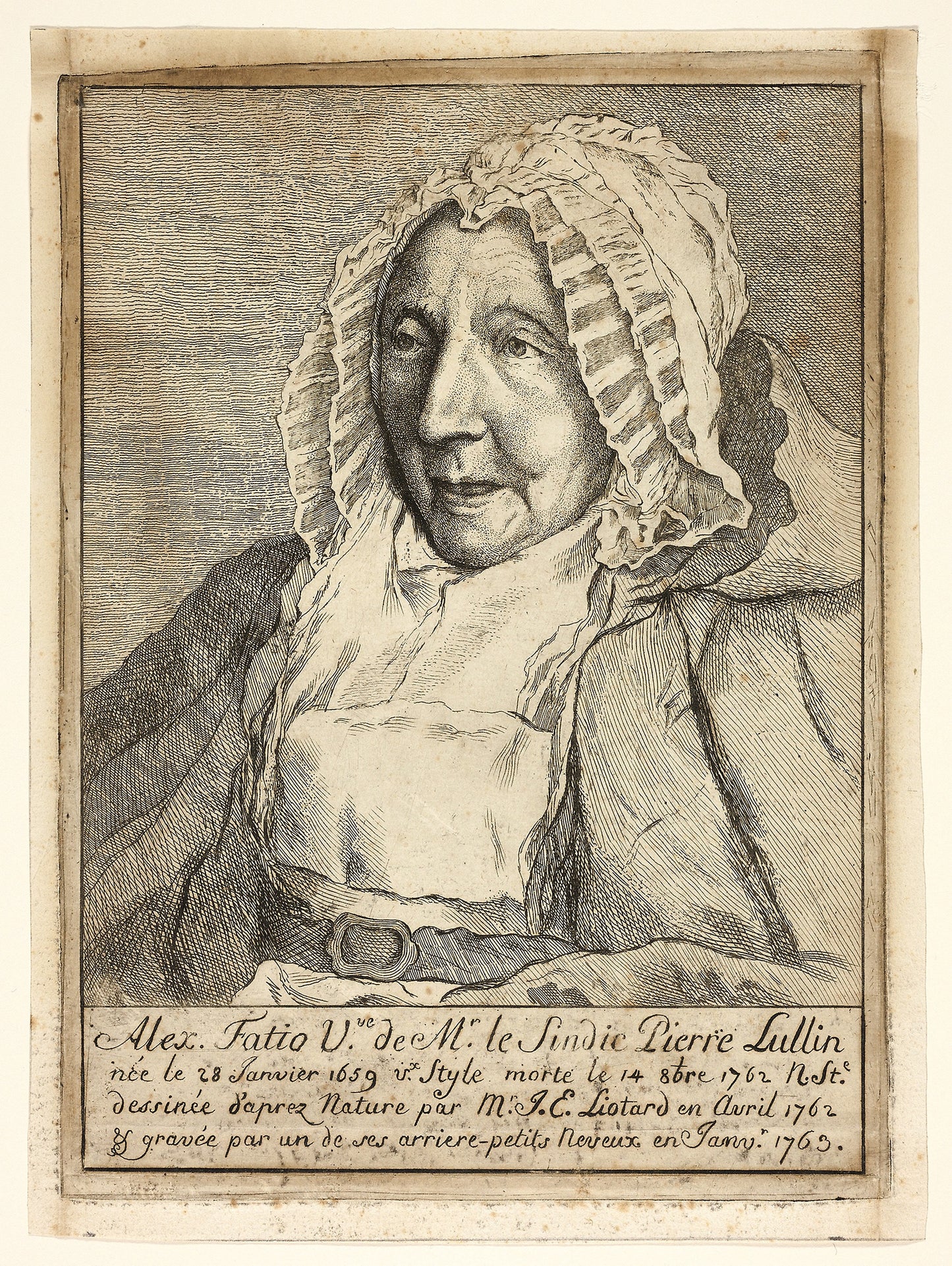 Madame Pierre Lullin-Fatio - possibly François Jalabert or Jallabert , Poster Print Wall Art