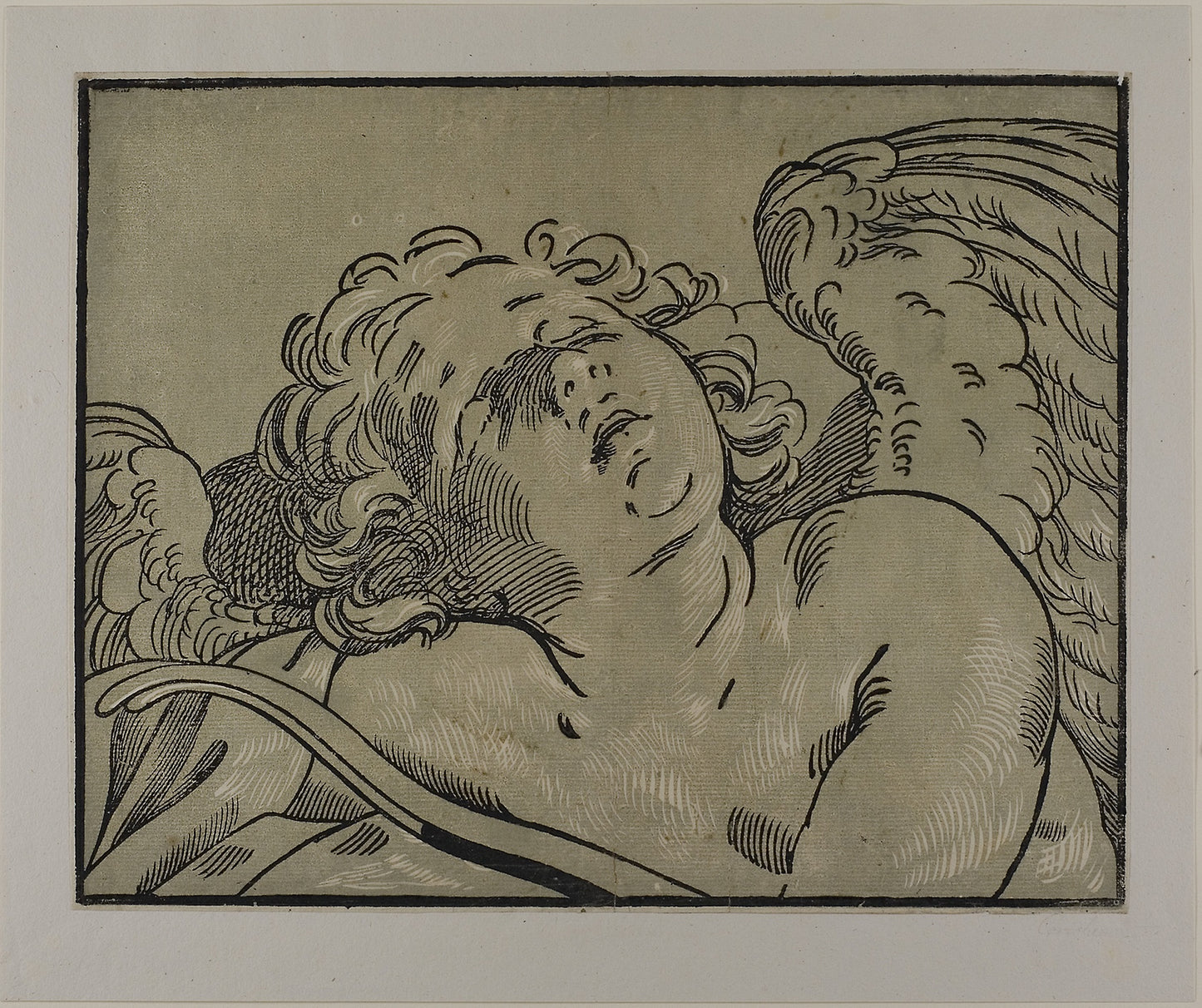 Bust of Sleeping Cupid - Bartolomeo Coriolano (Italian, c. 1599-c. 1676), Poster Print Wall Art