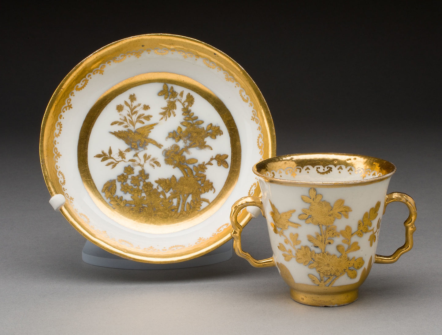 Two-handled Cup and Saucer - Meissen Porcelain Manufactory, Poster Print Wall Art