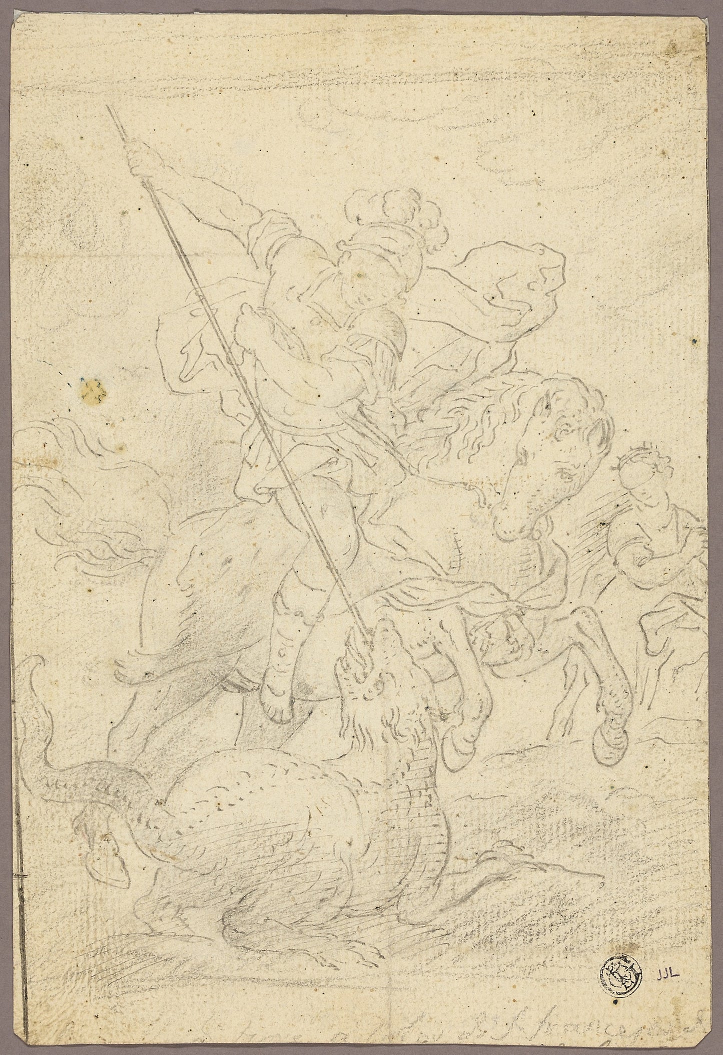 St. George and the Dragon - School or imitator of Raffaello Sanzio, called Raphael, Poster Print Wall Art