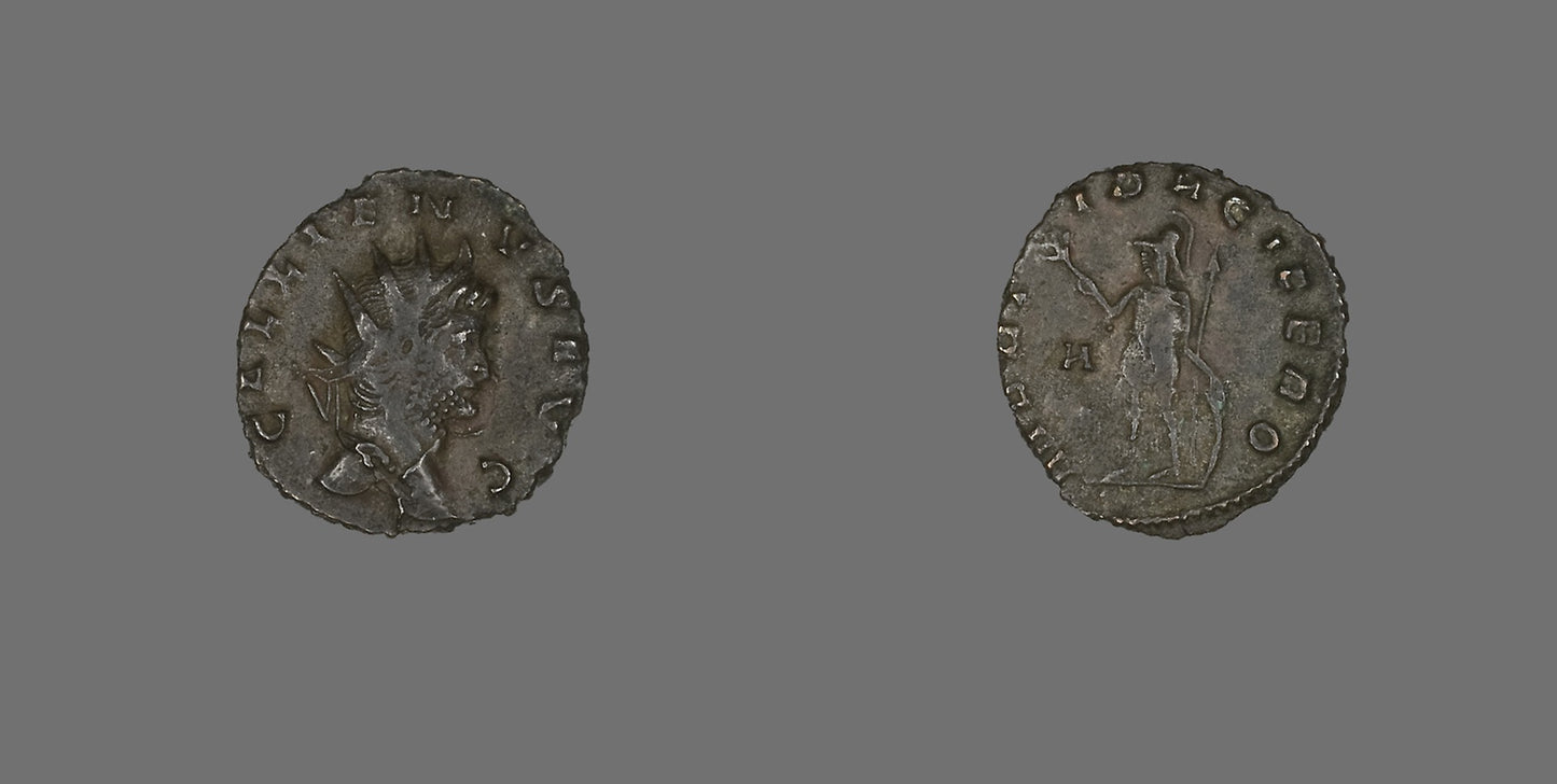 Coin Portraying Emperor Gallienus - Roman, Poster Print Wall Art