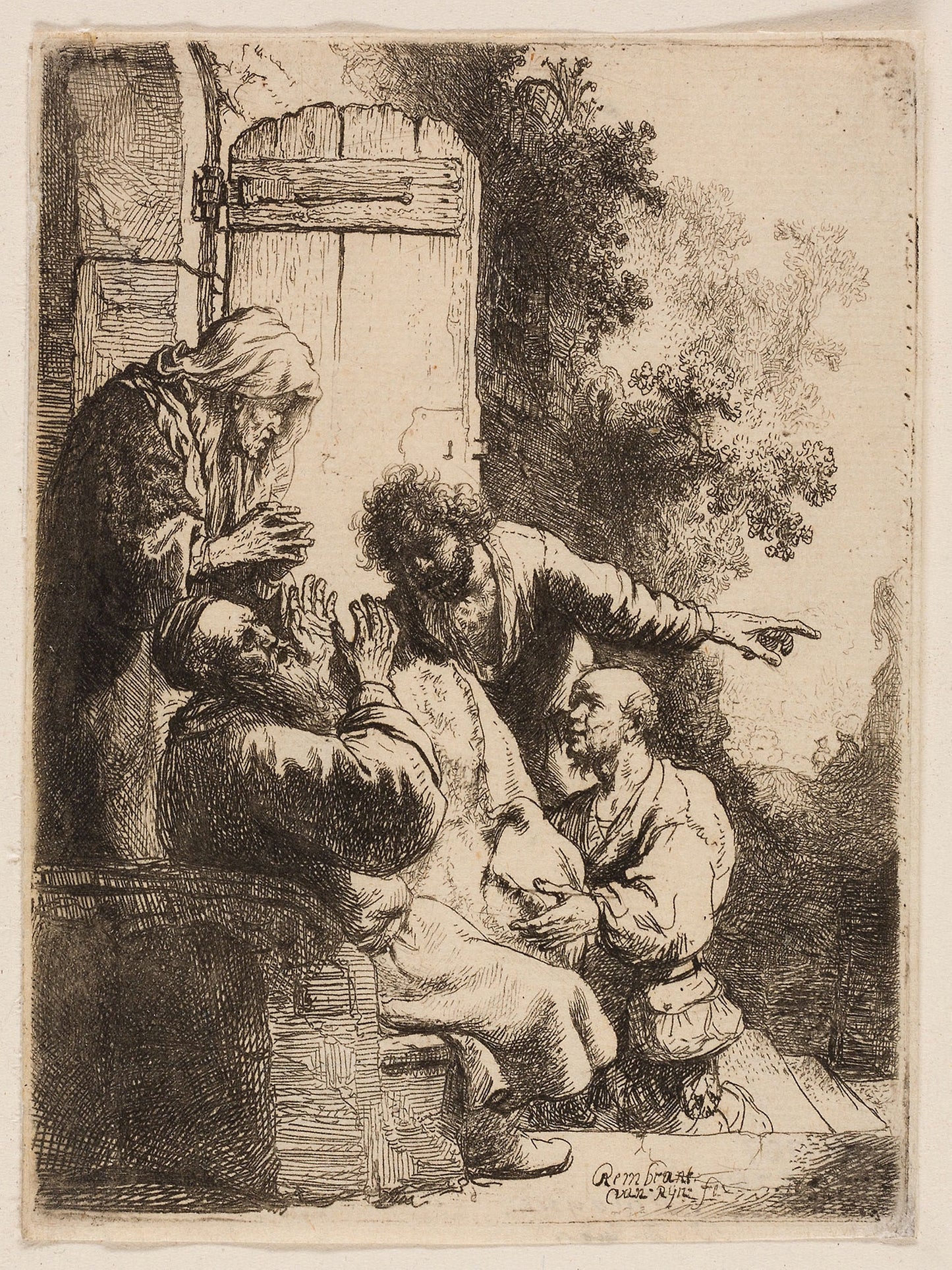 Joseph's Coat Brought to Jacob - Rembrandt van Rijn, Poster Print Wall Art