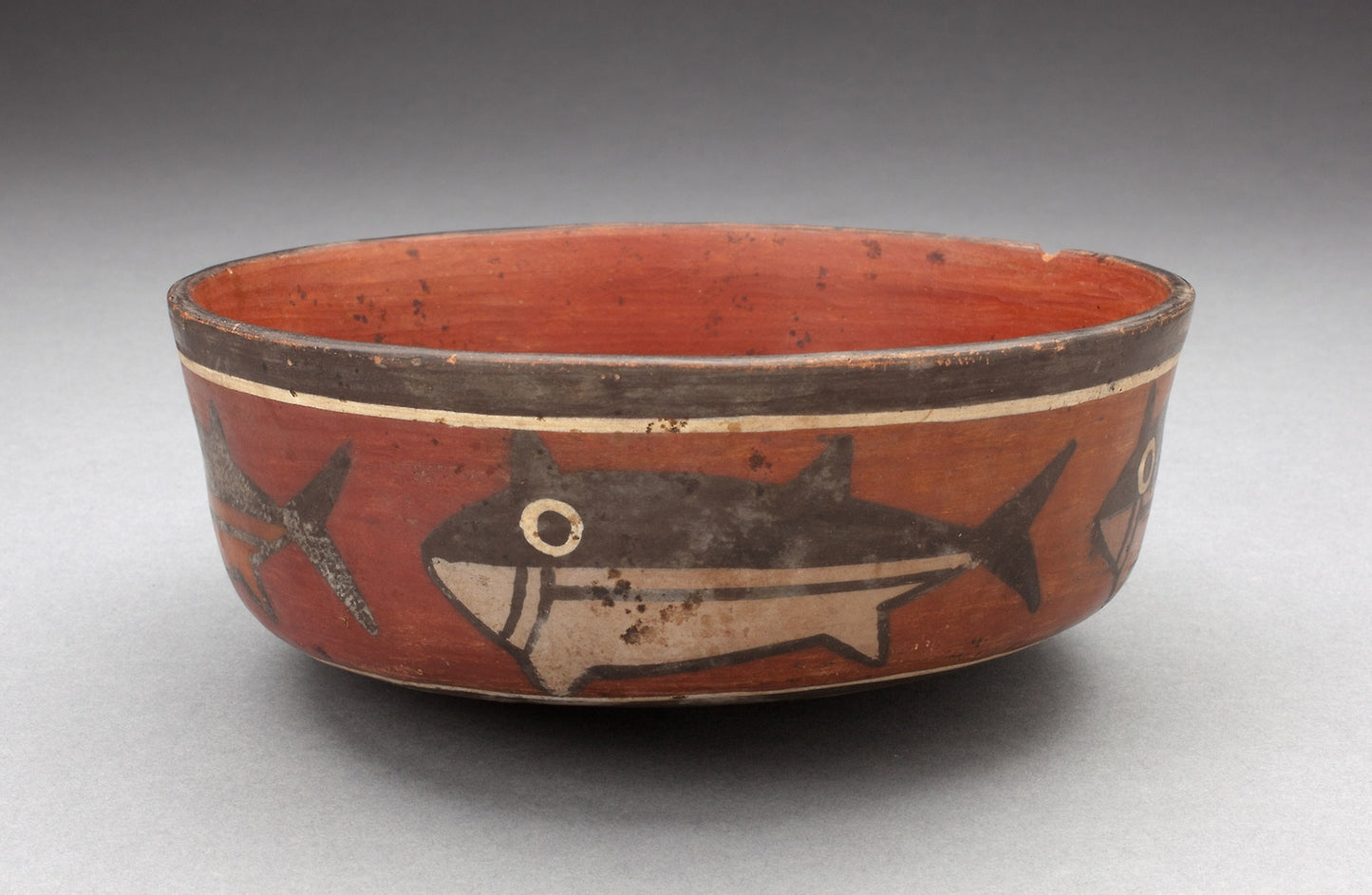 Bowl Depicting Shark or Killer Whale - Nazca, Poster Print Wall Art