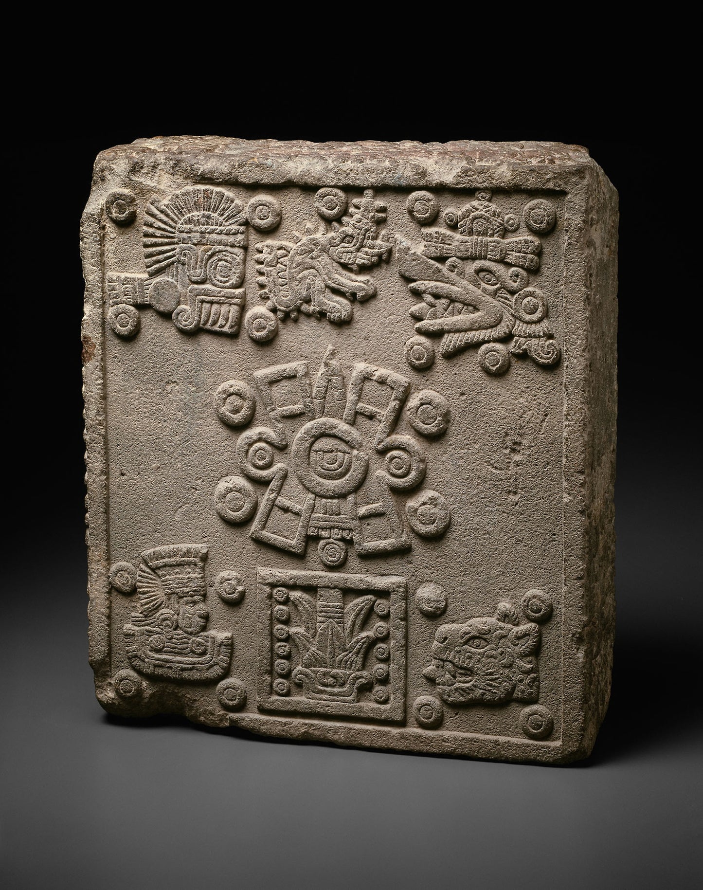 Coronation Stone of Motecuhzoma II (Stone of the Five Suns): Aztec (Mexica), Poster Print Wall Art