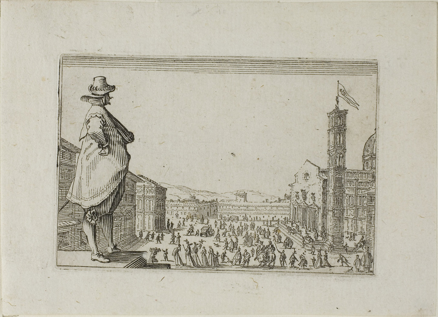 The Duomo in Florence, from The Caprices - Jacques Callot, Poster Print Wall Art