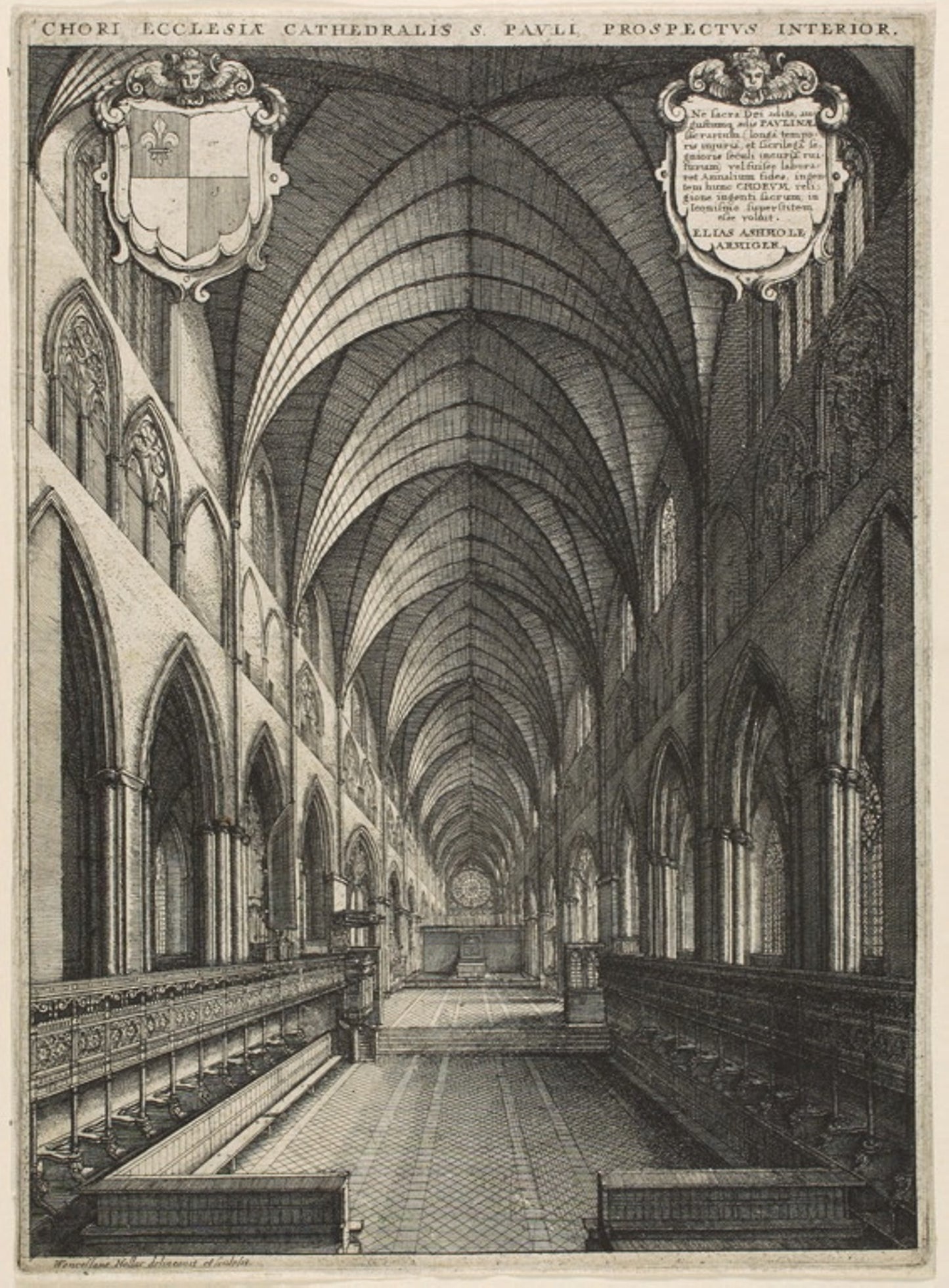 St. Paul's Choir - Wenceslaus Hollar, Poster Print Wall Art