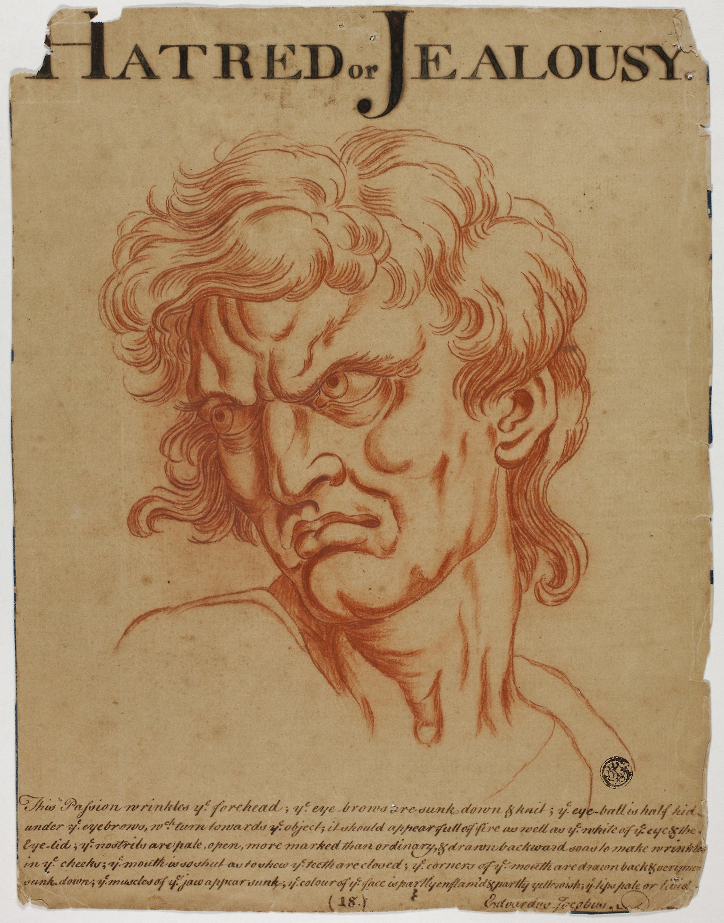 Hatred or Jealousy - Eduardus Jacobus (British, 18th century), Poster Print Wall Art