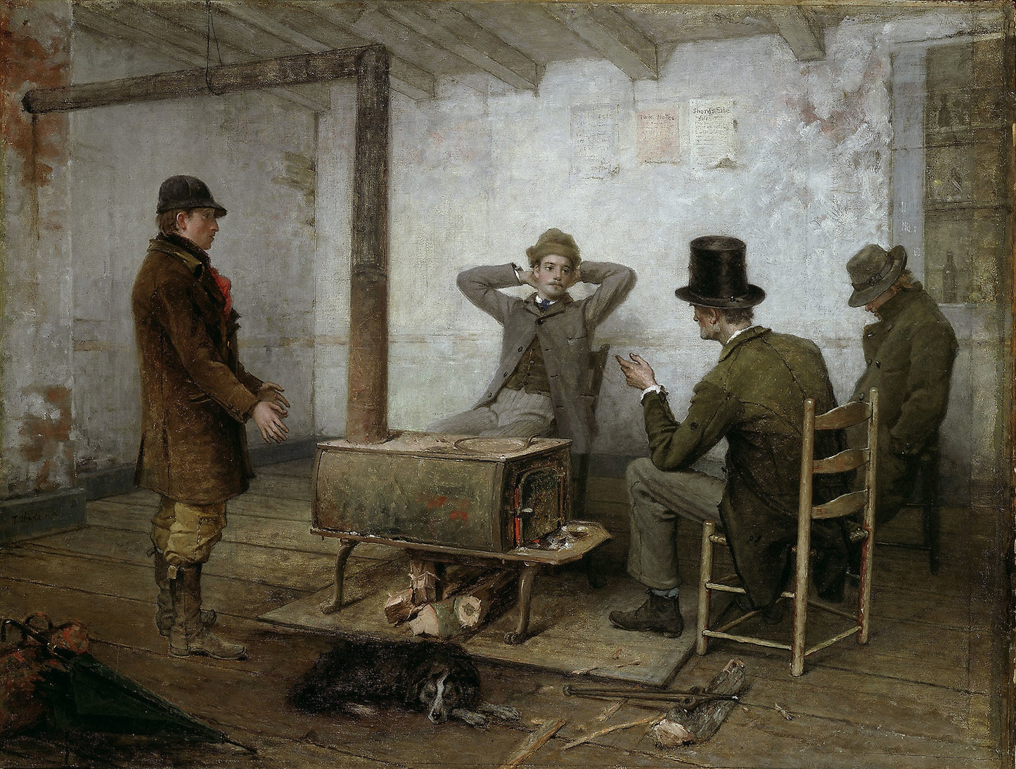 A Friendly Warning: Thomas Hicks,16x12"(A3) Poster