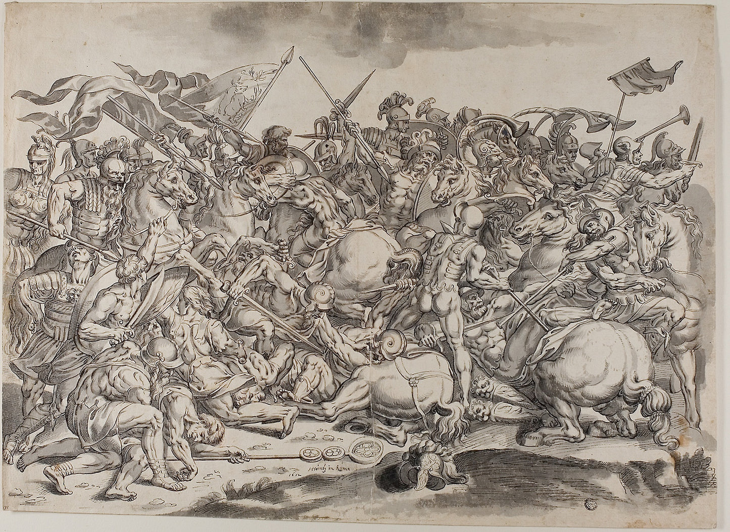 Battle of the Milvian Bridge - Johann Heintz (active Rome 1611-1612 and Milan 1652), Poster Print Wall Art