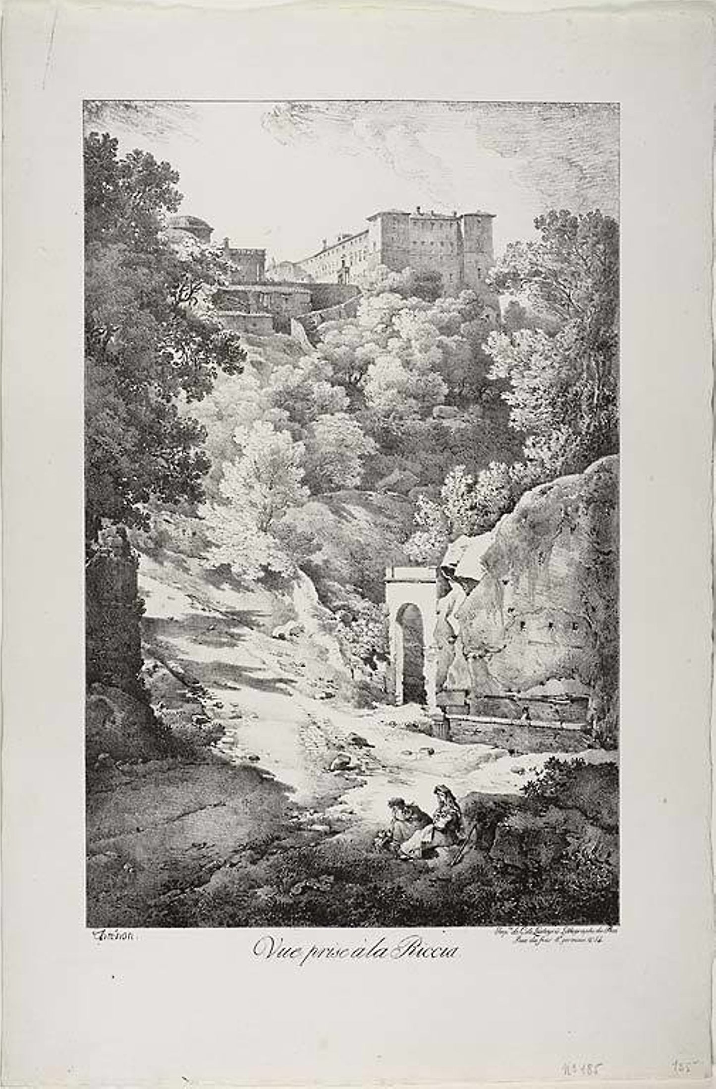 View from La Riccia - Claude Thiénon (French, 1772-1846), Poster Print Wall Art