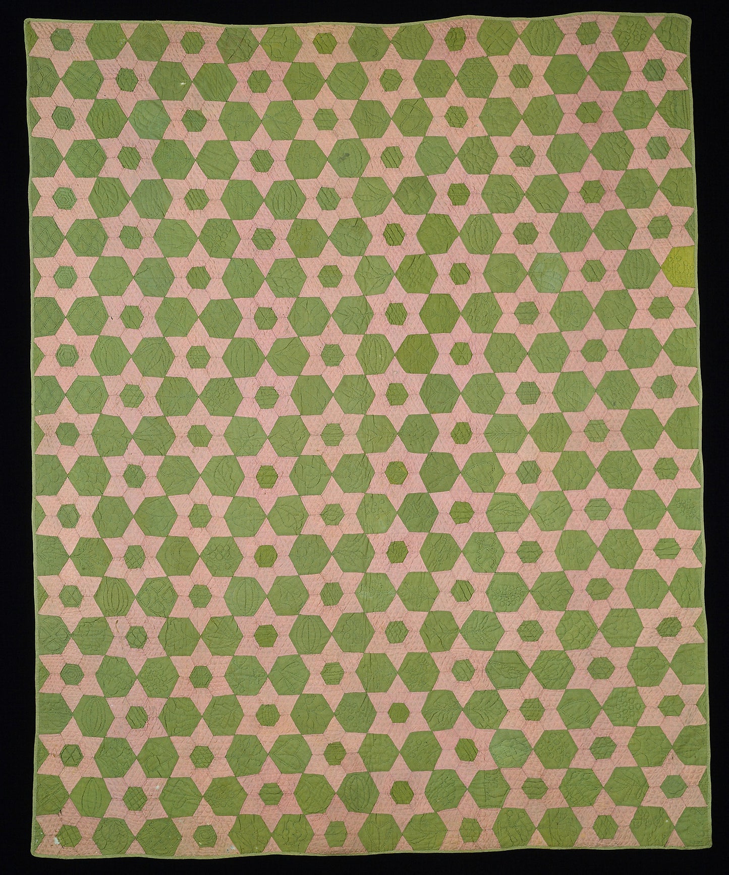 Bedcover (Bride's Quilt) - Sarah Catherine "Kate" (née Strother) McClanahan (American, 1834/35-1887), Poster Print Wall Art
