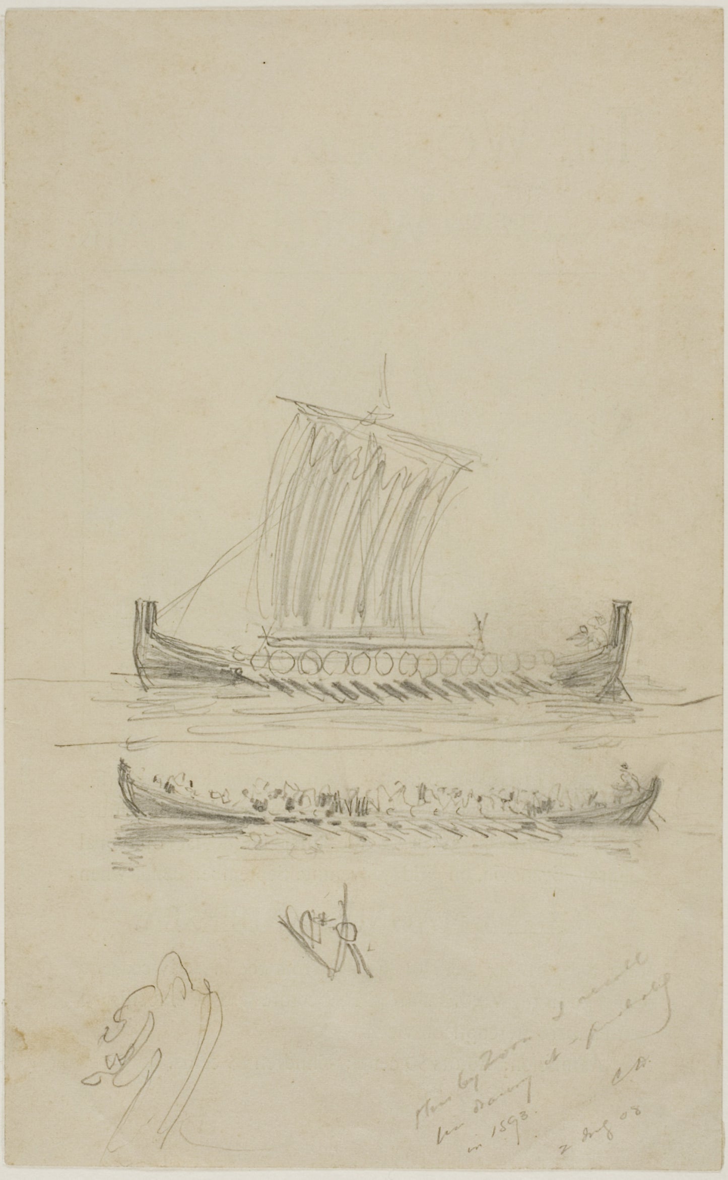 Sketch of Captain Anderson's Sailing Vessel - Anders Zorn, Poster Print Wall Art