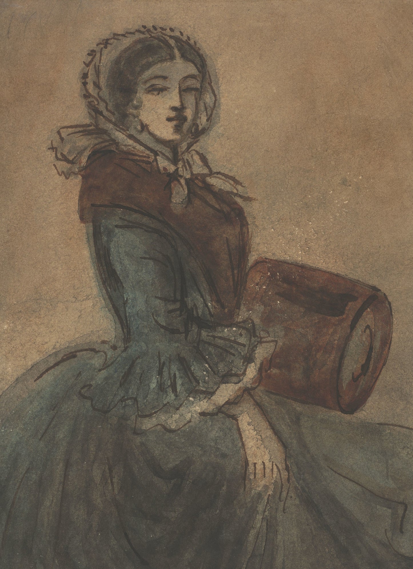 Woman with a Muff - Constantin Guys, Poster Print Wall Art