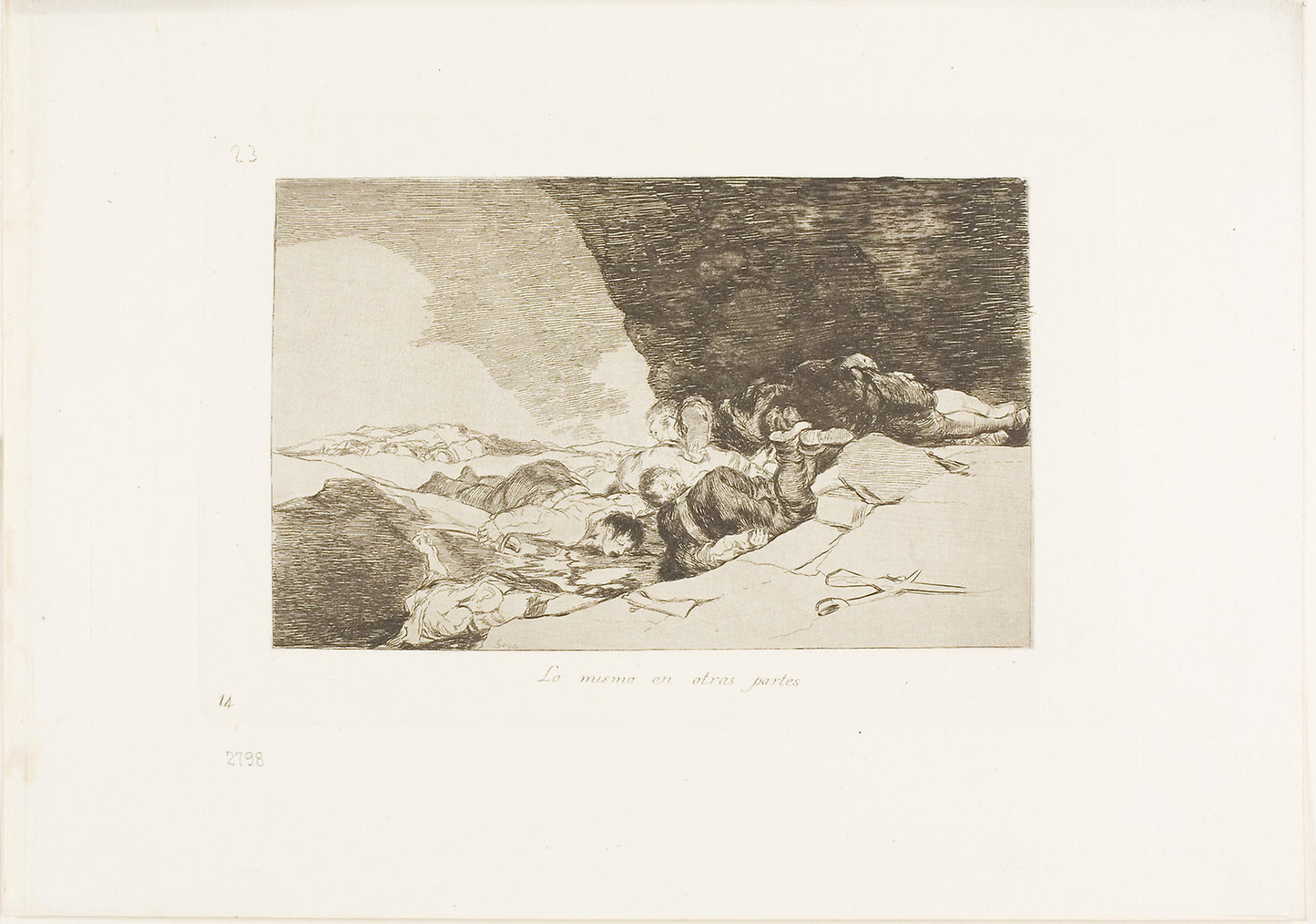 The Same Elsewhere, plate 23 from The Disasters of War - Francisco José de Goya y Lucientes, Poster Print Wall Art