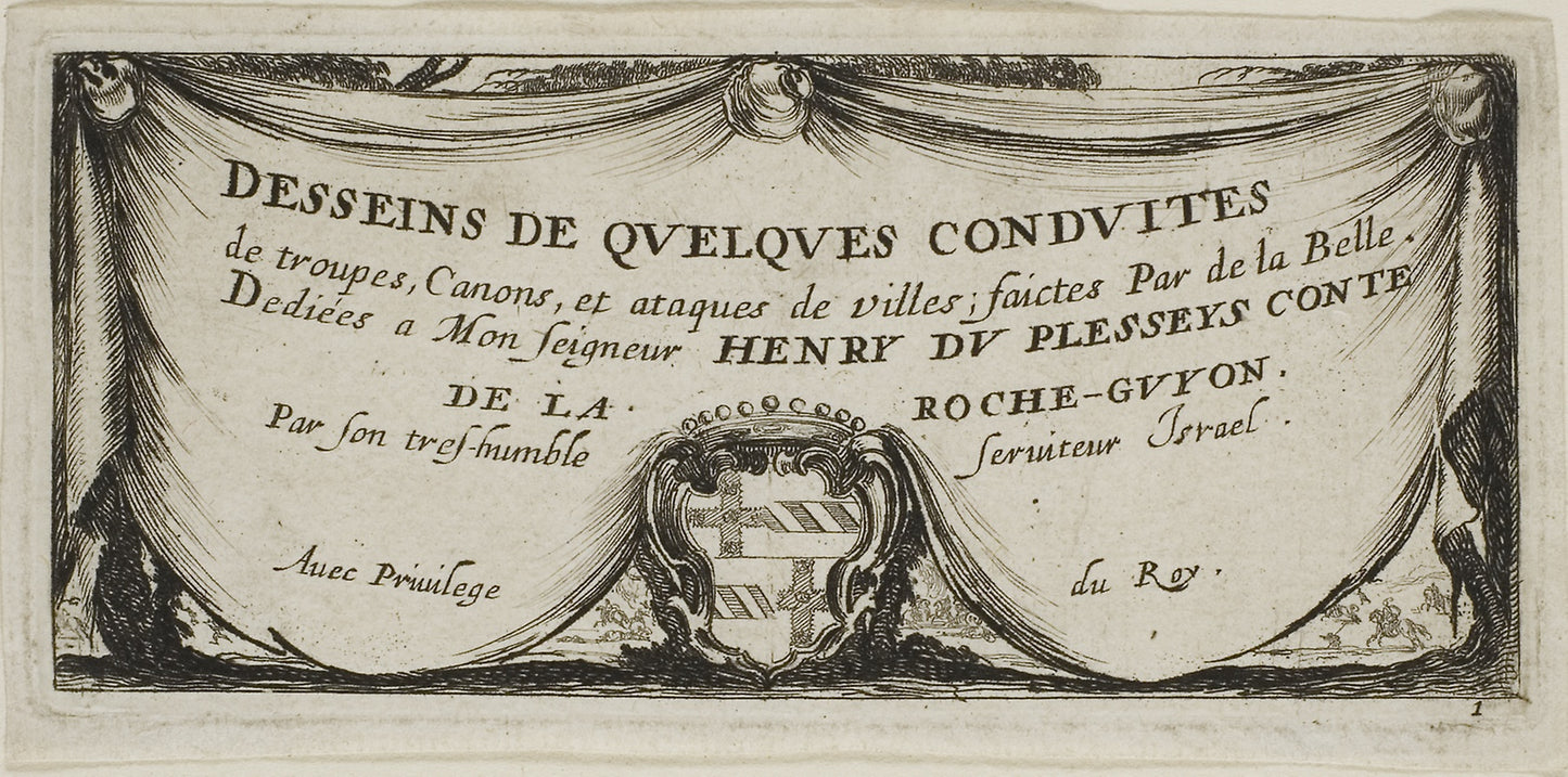 Frontispiece to Drawings of Several Movements - Soldiers - Stefano della Bella, Poster Print Wall Art