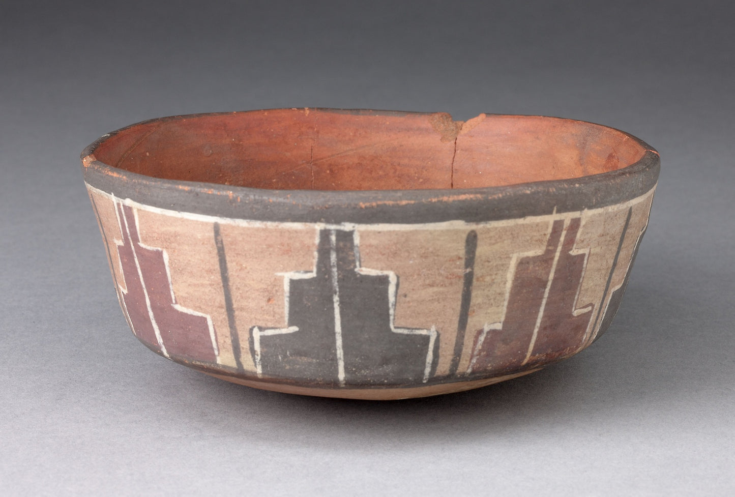Bowl with Repeated Stepped Motif - Nazca, Poster Print Wall Art