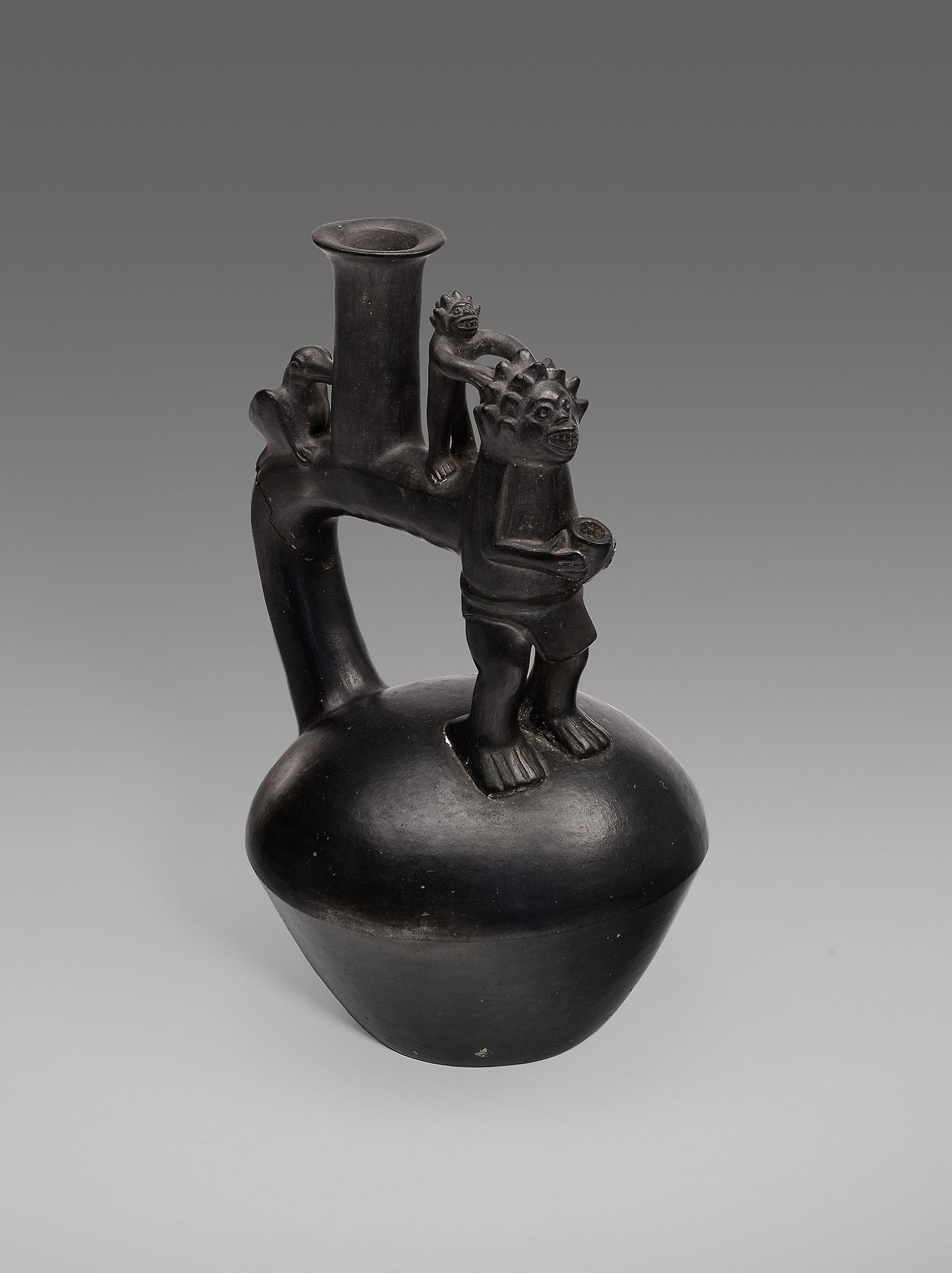Vessel Depicting a Standing Figure with an Attendant - Chimú-Inca, Poster Print Wall Art