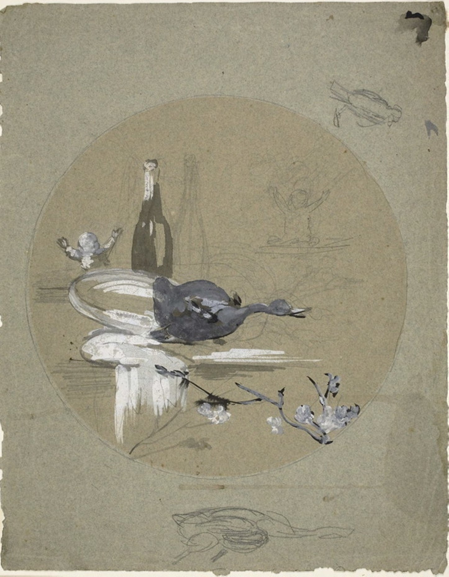 Design for a China Plate - Eugène Carrière, Poster Print Wall Art