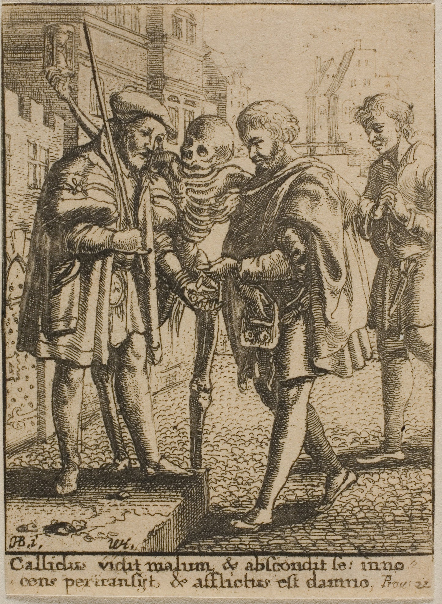 The Advocate and Death - Wenceslaus Hollar (Czech, 1607-1677), Poster Print Wall Art