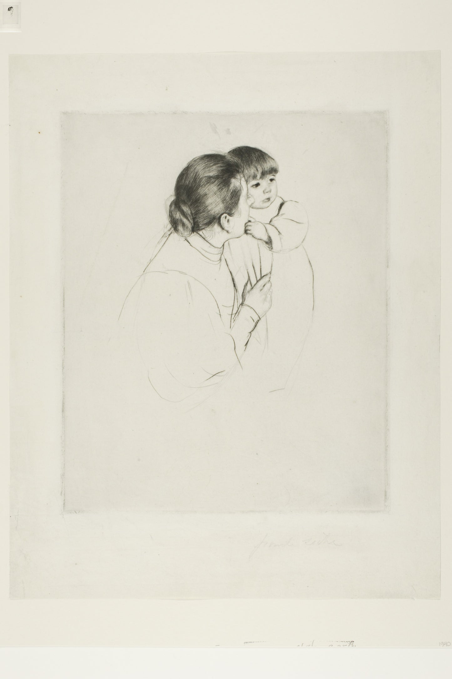 Peasant Mother and Child - Mary Cassatt, Poster Print Wall Art