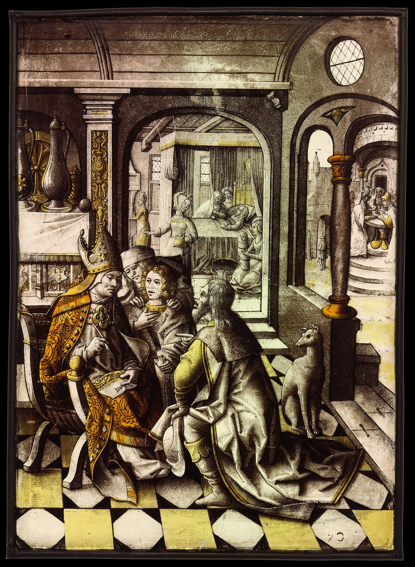 The Birth and Naming of Saint John the Baptist: Northern Netherlandish, Poster Print Wall Art
