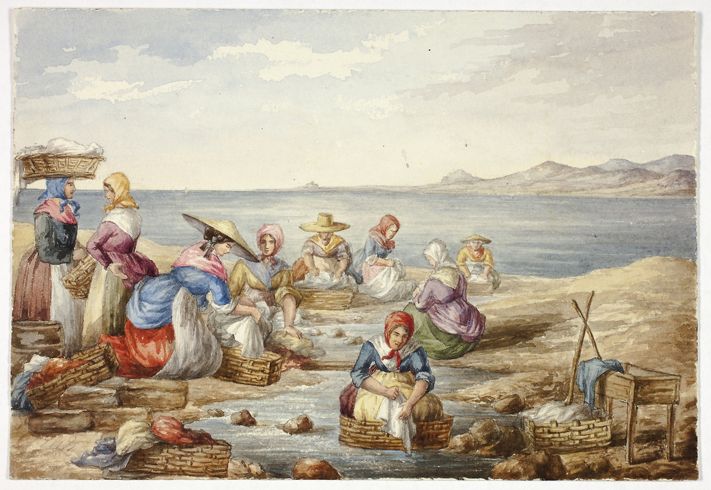 Washerwoman at Nice - Elizabeth Murray, Poster Print Wall Art