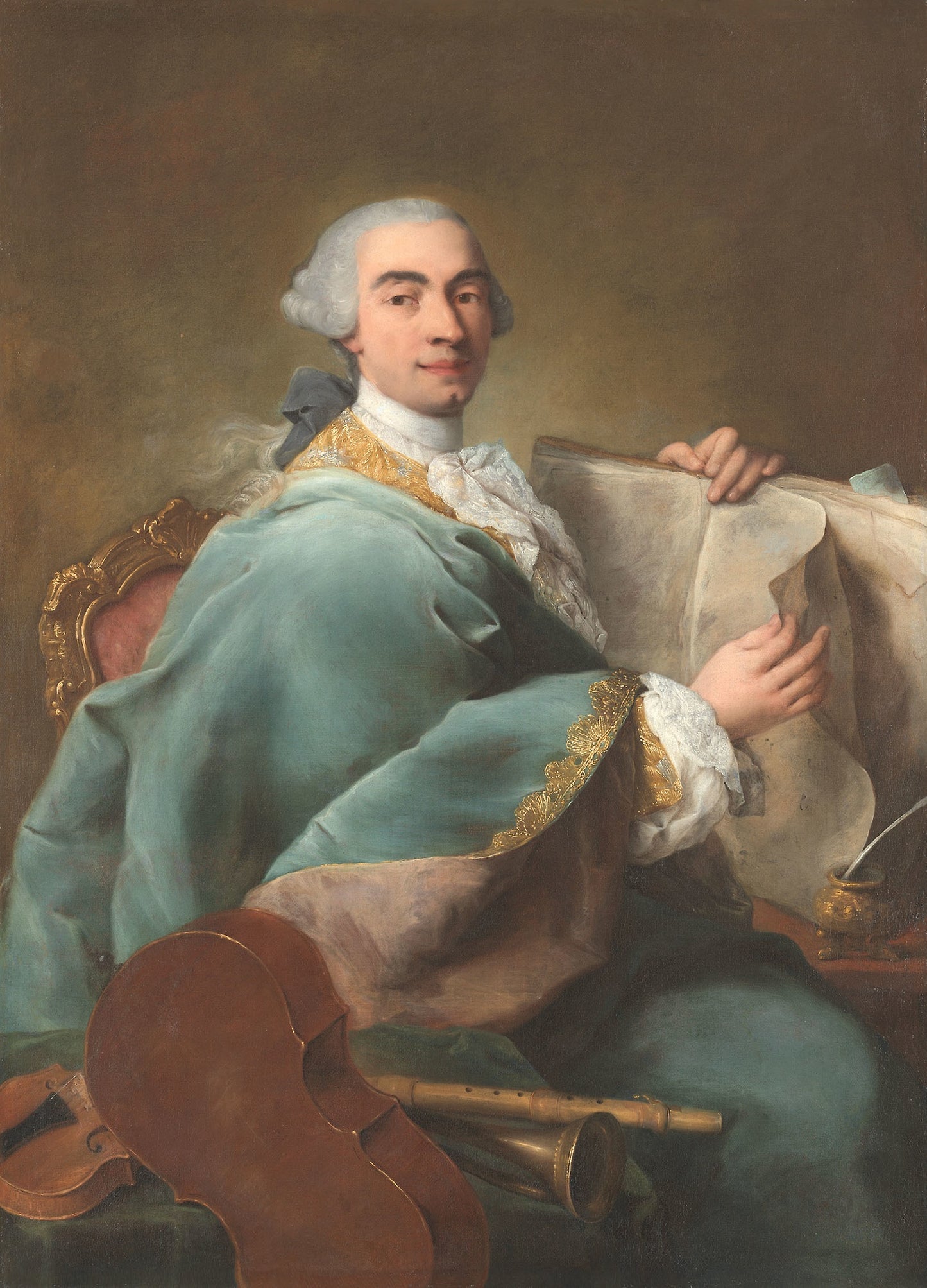 Portrait of a Musician - Alessandro Longhi, Poster Print Wall Art