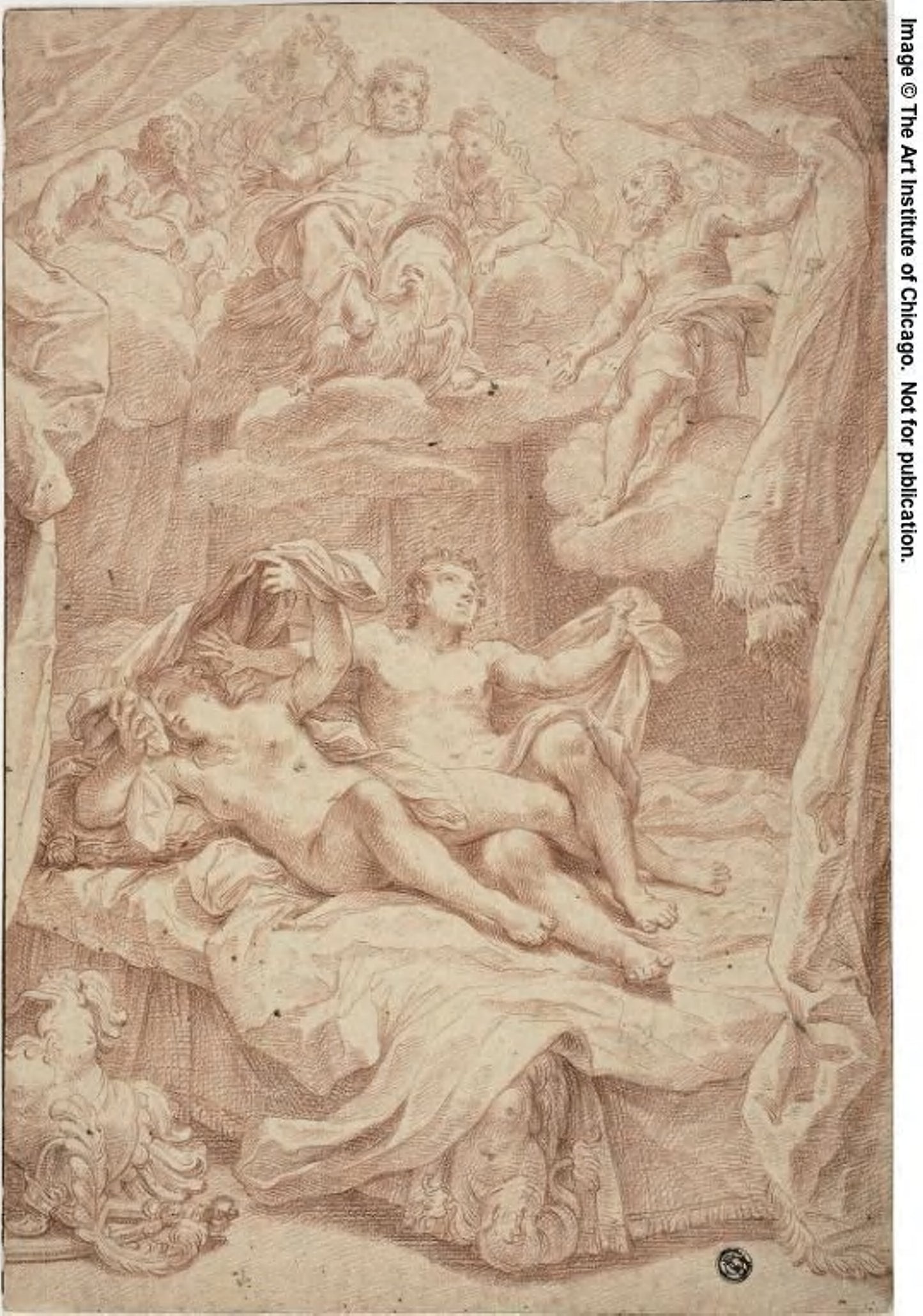 The Gods Discovering Venus and Mars - Attributed to Pietro Antonio di Pietri (Italian, 1663-1716), Poster Print Wall Art