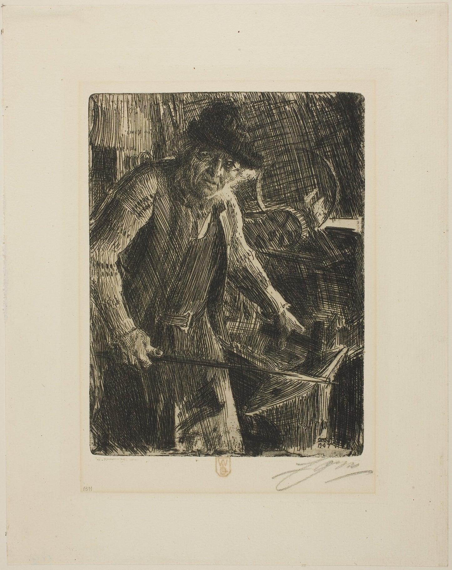 The Master-Smith - Anders Zorn, Poster Print Wall Art