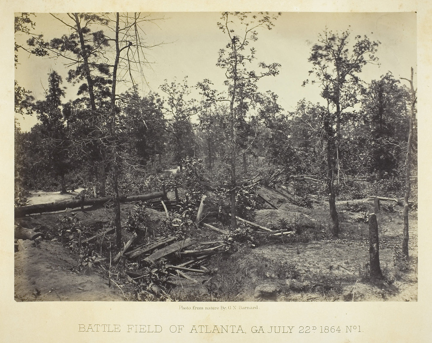 Battle Field of Atlanta, GA No. 1 - George N. Barnard, Poster Print Wall Art