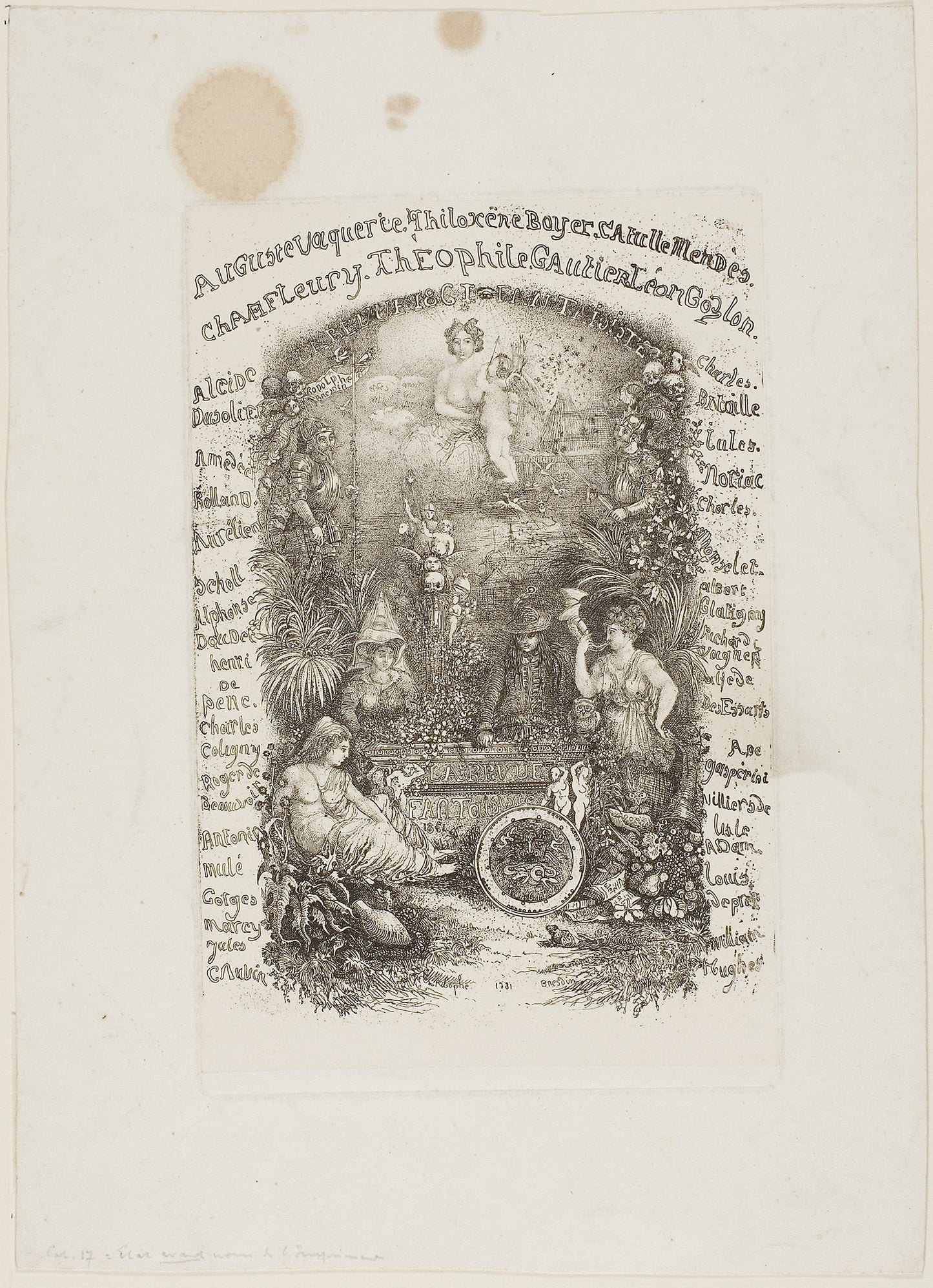 Frontispiece for the Revue Fantaisiste - Rodolphe Bresdin, Poster Print Wall Art