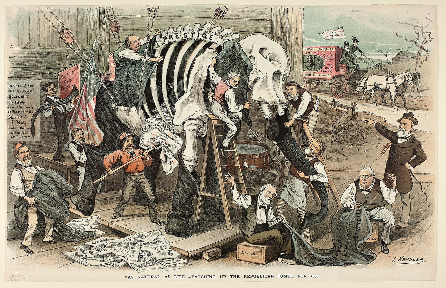 As Natural as Life, from Puck - Joseph Keppler, Poster Print Wall Art