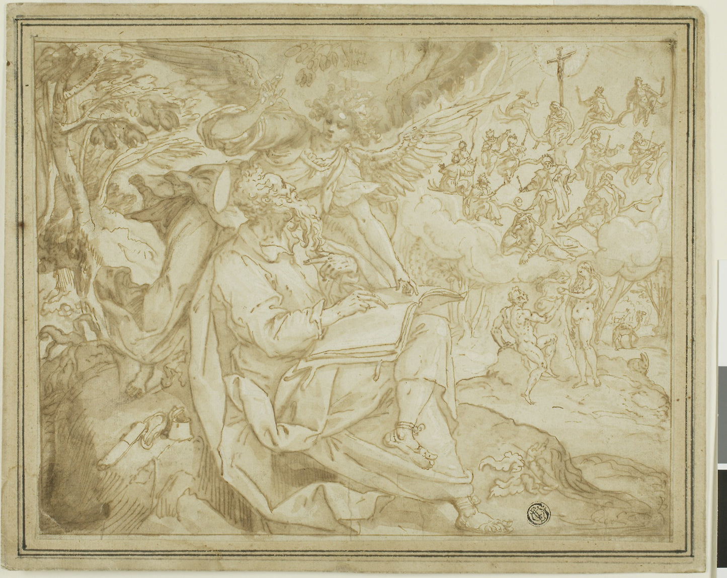 Saint Matthew with Adam and Eve and the Tree of Jesse - Marten de Vos, Poster Print Wall Art