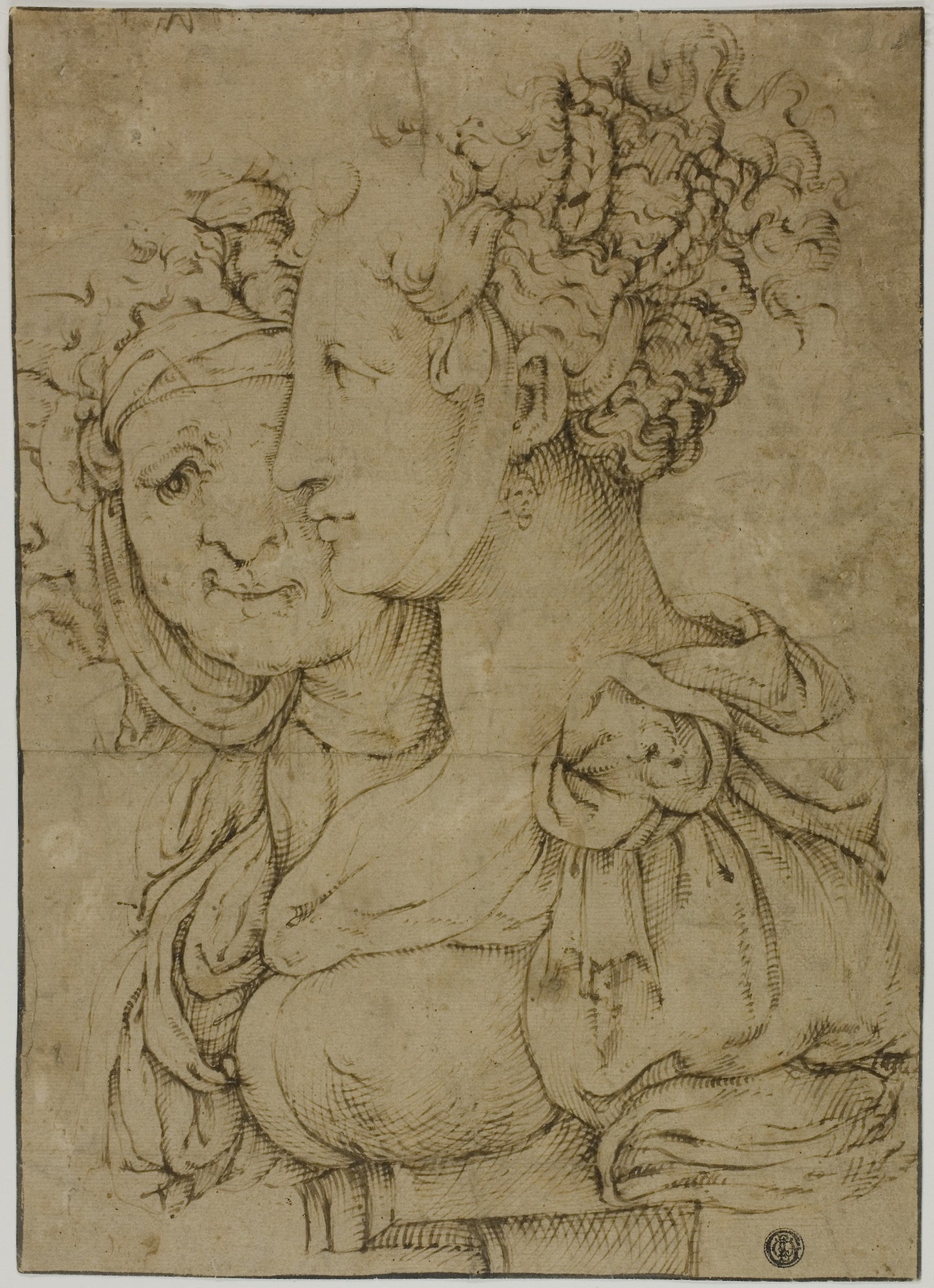 Old Matron and Young Woman - Attributed to Bartolomeo Passarotti, Poster Print Wall Art